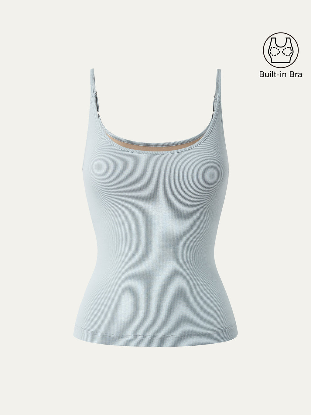 OGLmove Women's Scoop Neck Spaghetti Strap Airy Bra Tank Top