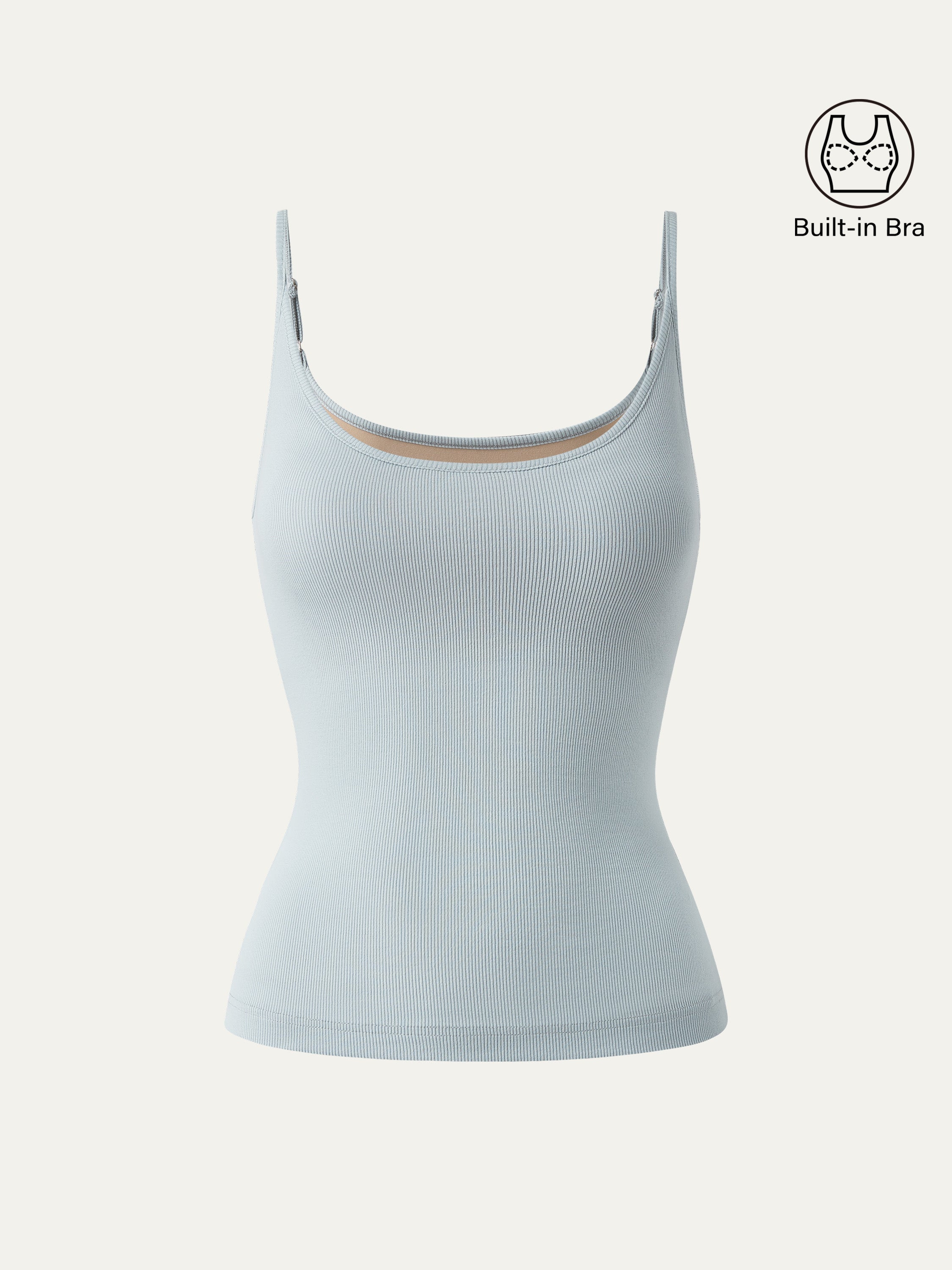 OGLmove Women's Scoop Neck Spaghetti Strap Airy Bra Tank Top