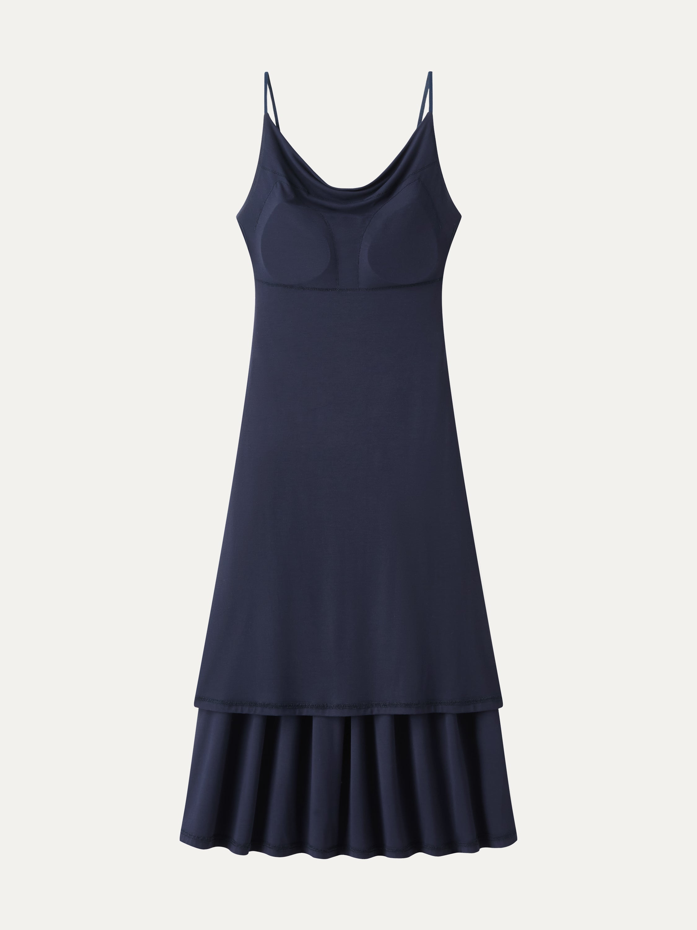 OGLmove Cowl Neck Open-Back Midi Bra Dress