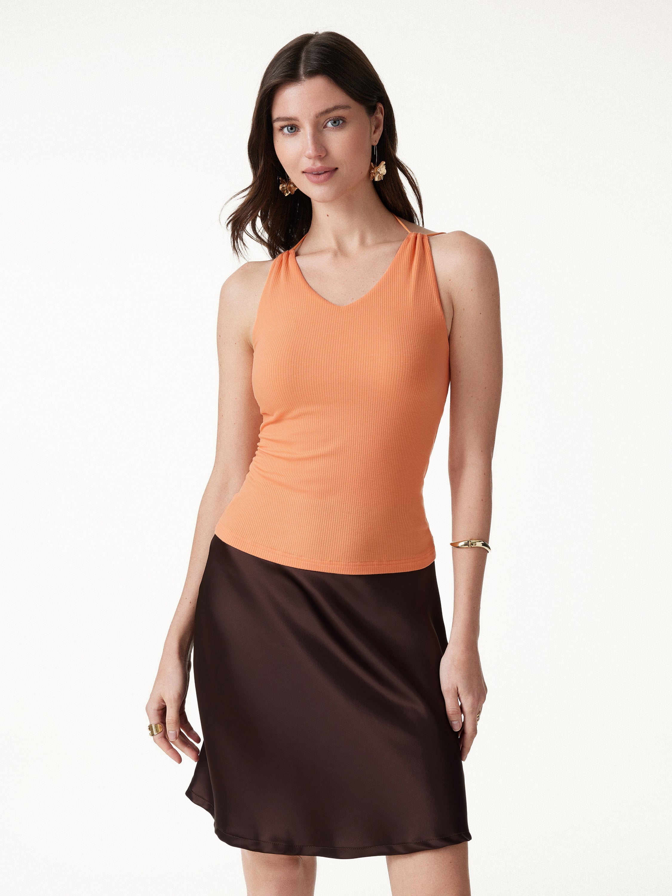 OGLmove Women's CoolTouch Spaghetti Brami & Playful Mini Skirt Set