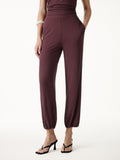 OGLmove Wrinkle-Free Ultra-Soft Mid-Rise Cropped Lounge Pants with Pockets