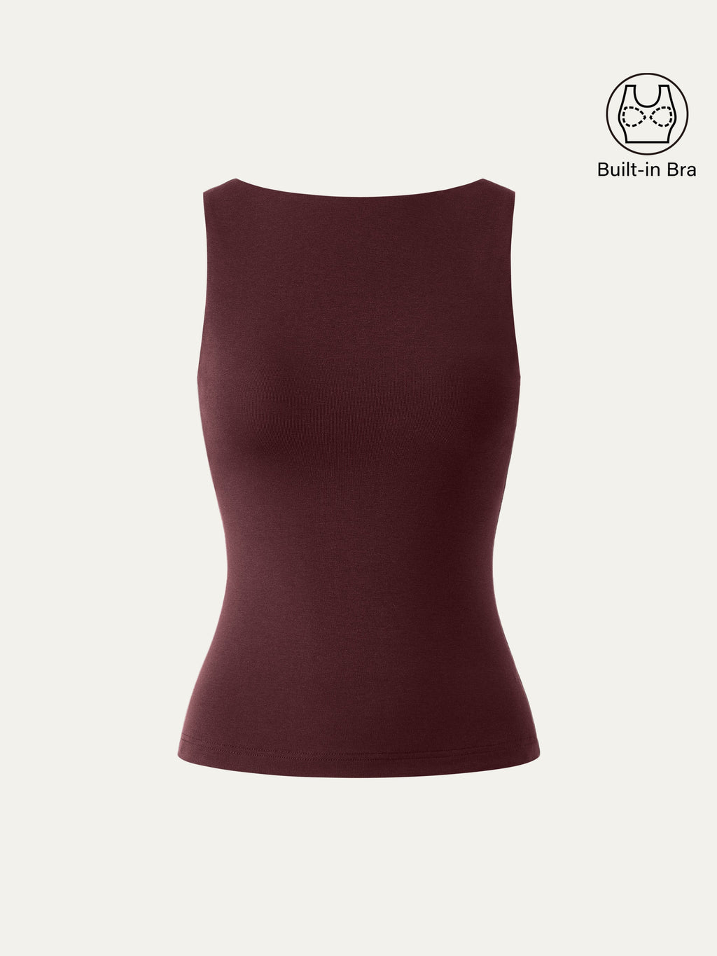 OGLmove Stretch Cotton Boatneck Bra Tank