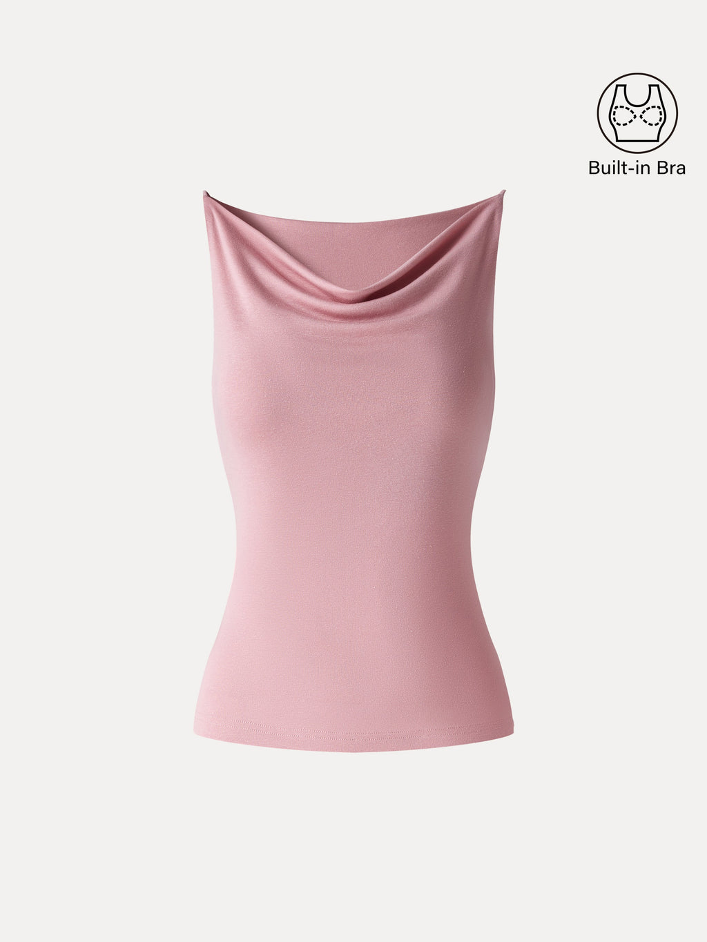 OGLmove Stretch Linen Cowl Neck Bra Tank