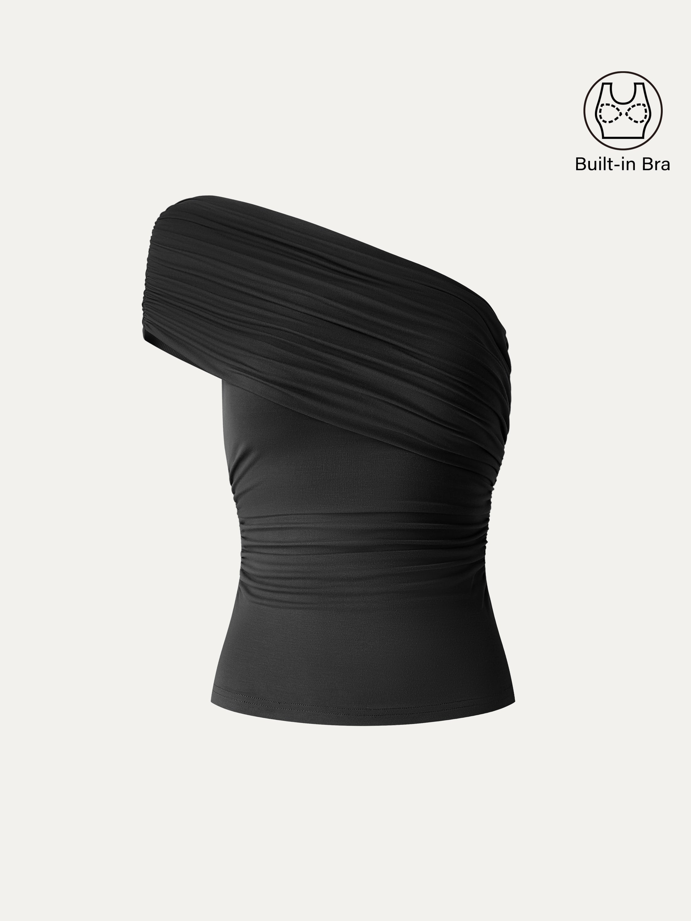 OGLmove One Shoulder Gathered Bra Top