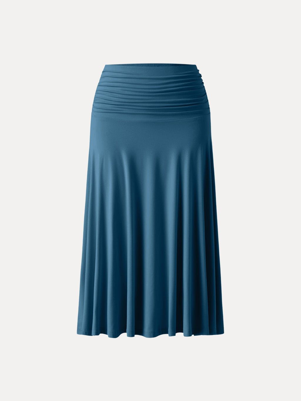 OGLmove Flowy Side Ruched A-Line Midi Skirt