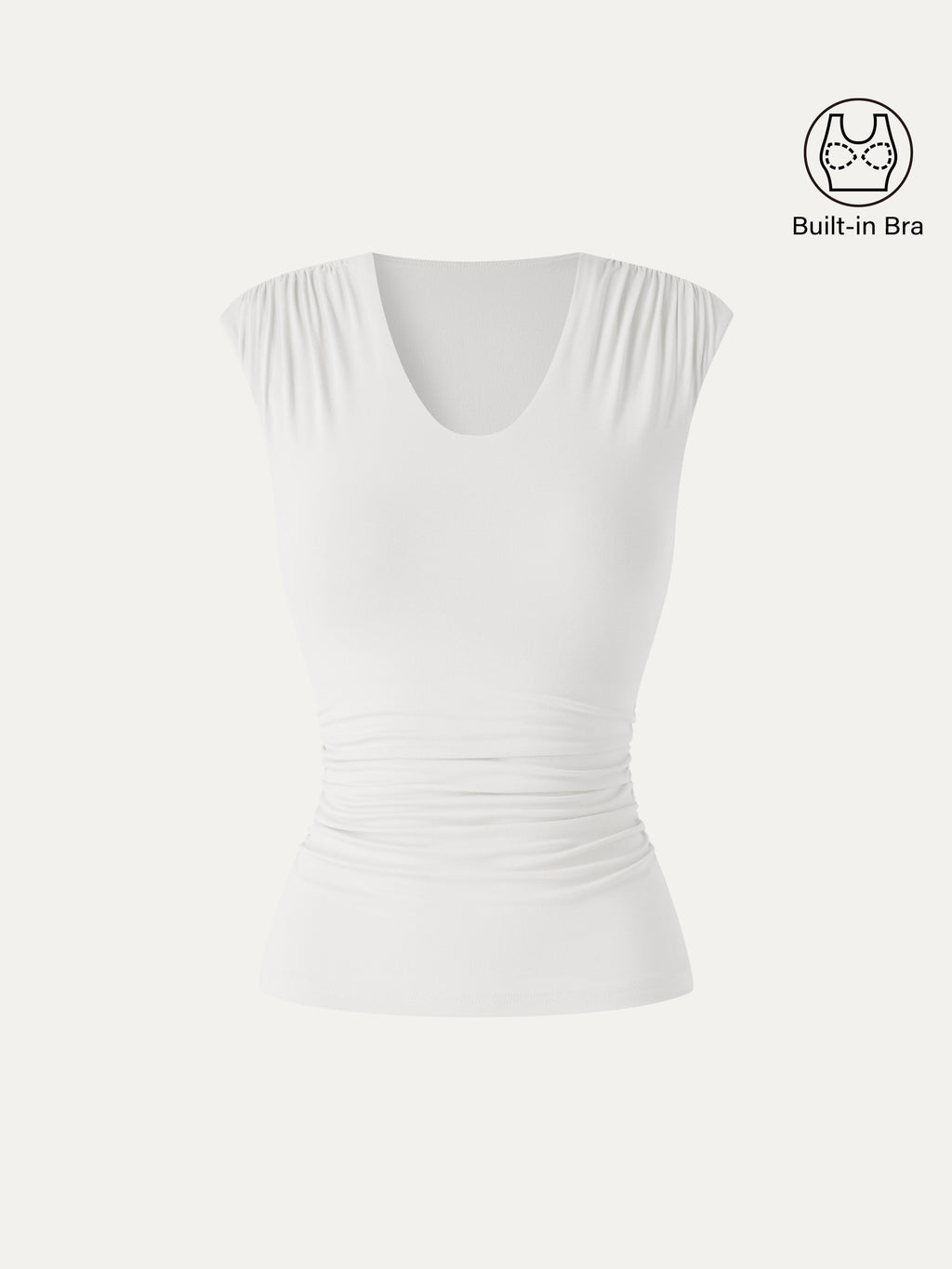 OGLmove SkinKiss Scoop Neck Gathered Bra Top