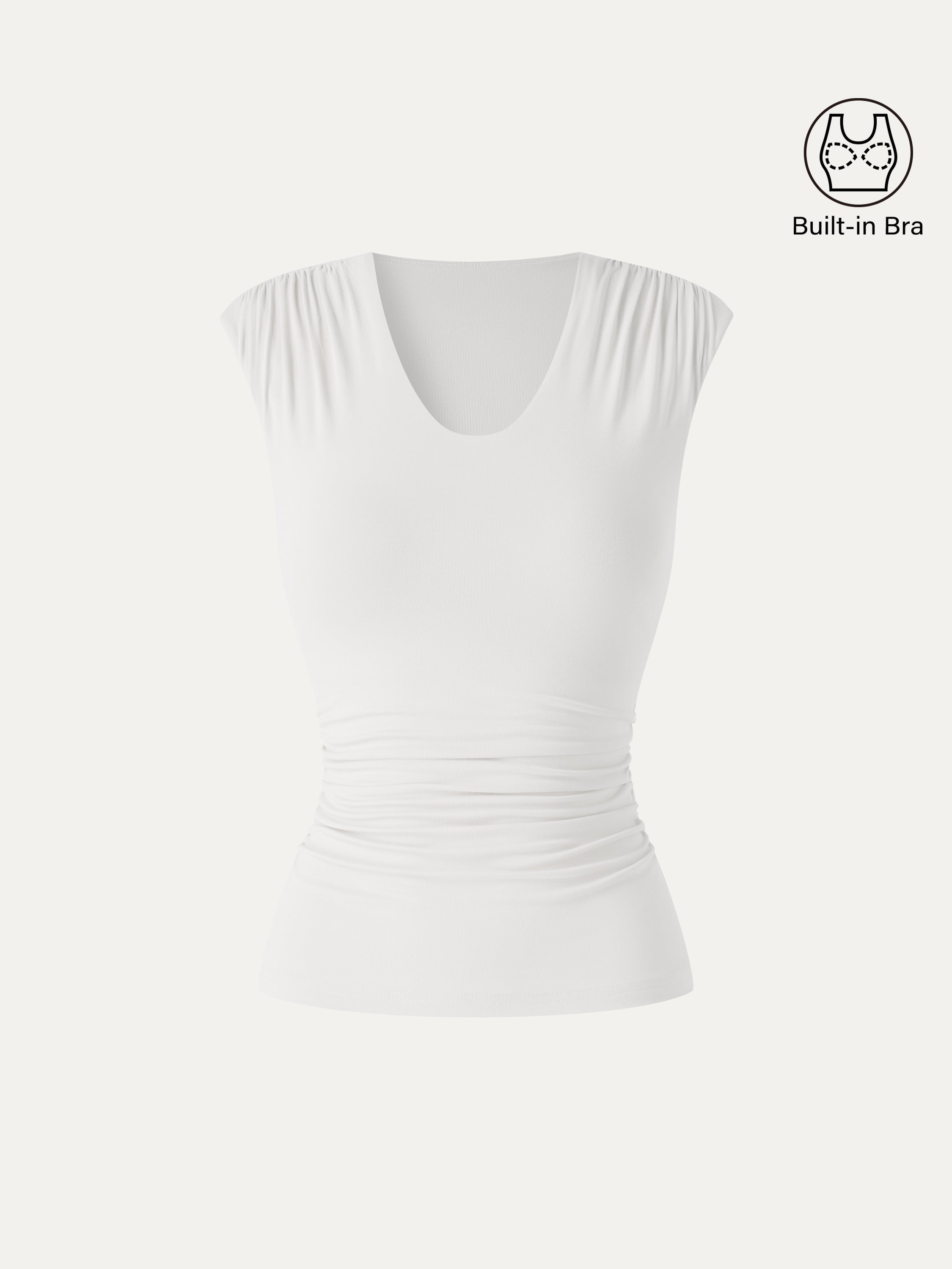 OGLmove SkinKiss Scoop Neck Gathered Bra Top