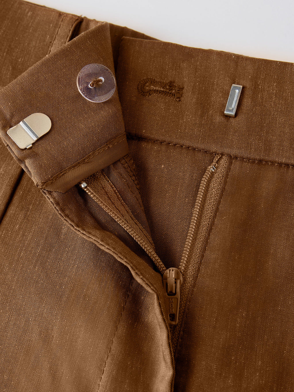 OGLmove Linen Lyocell Blend High Rise Cropped Wide Leg Pant