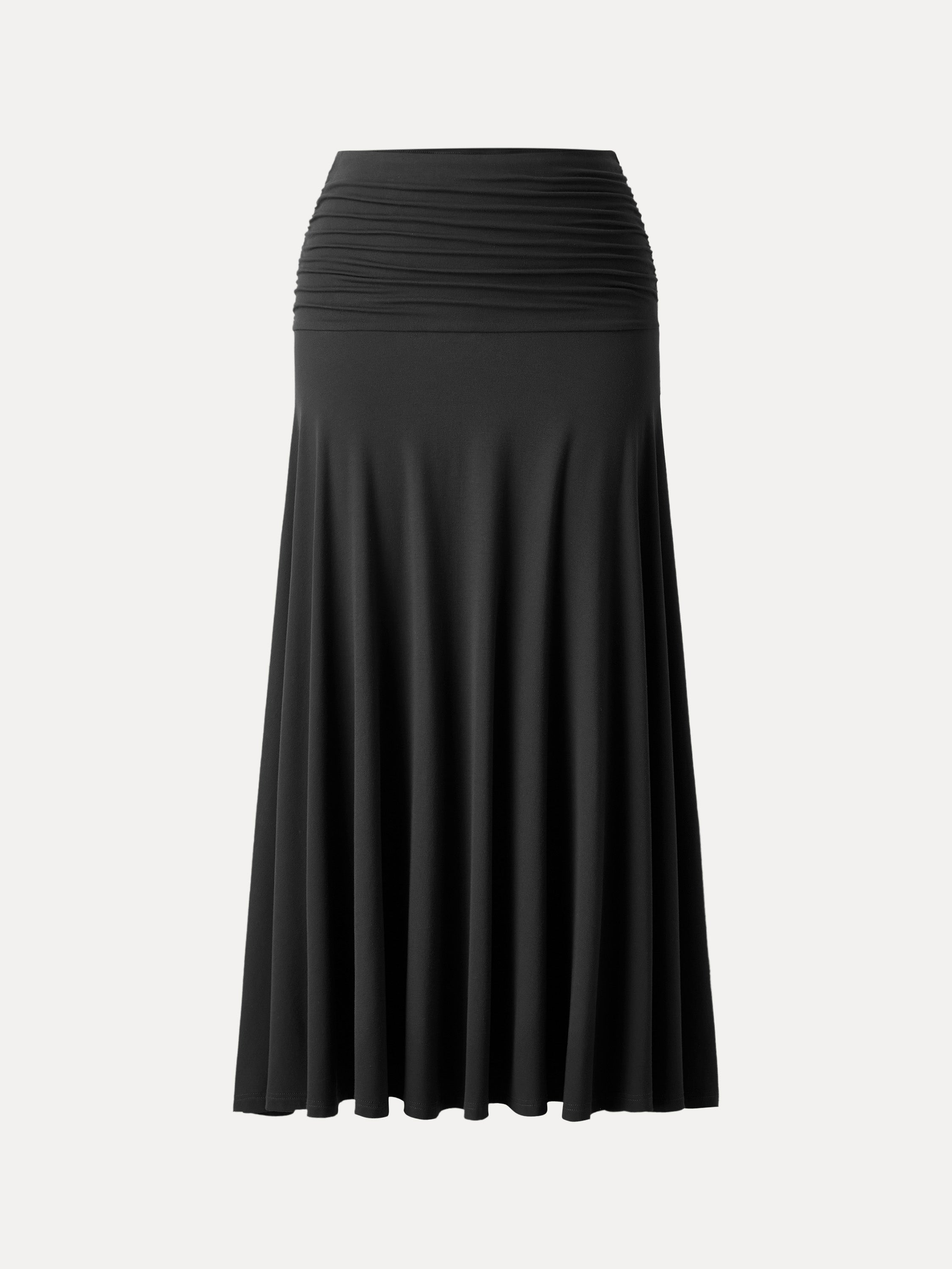 OGLmove Mid Rise A-Line Ruched Maxi Skirt