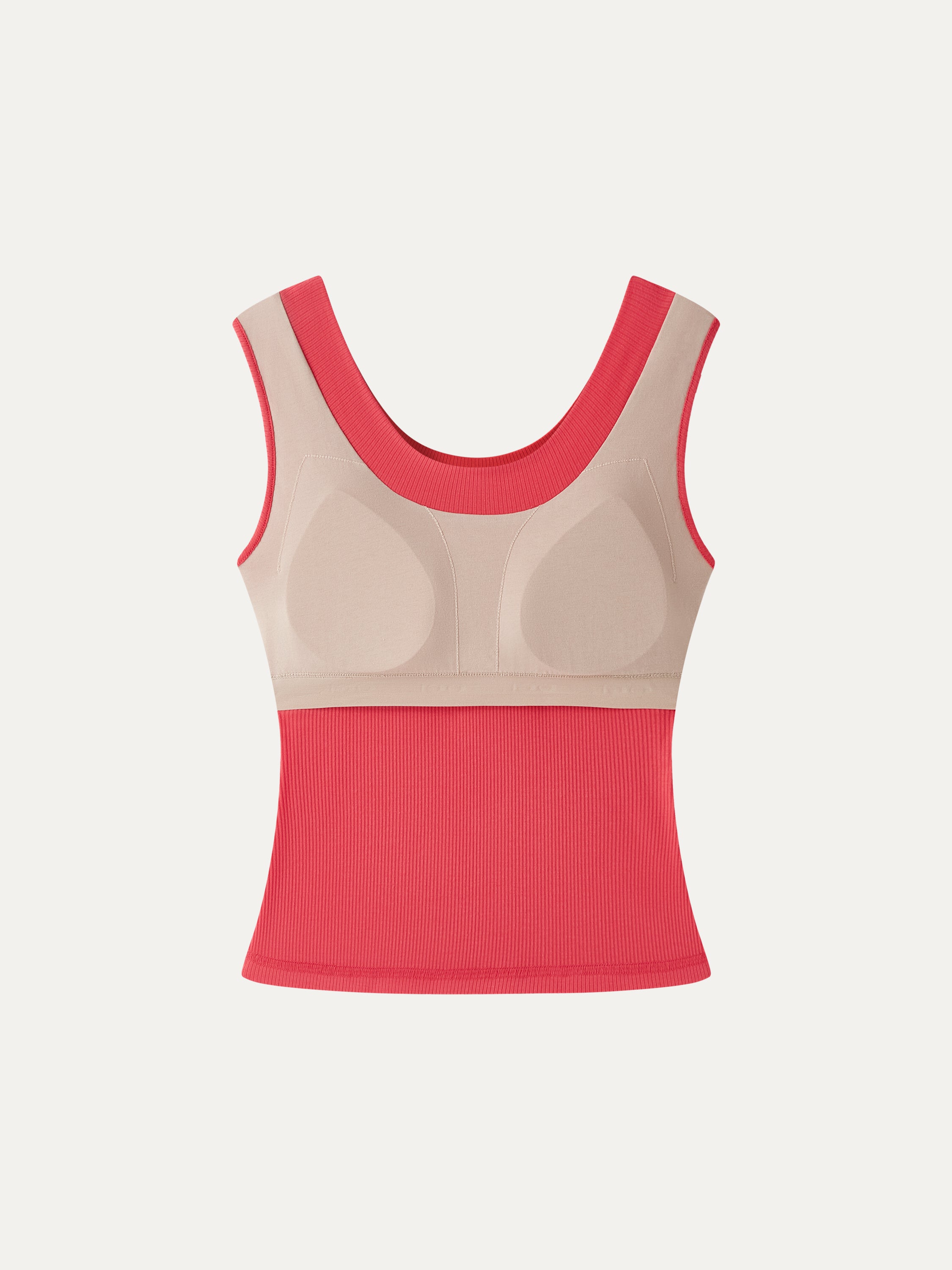 OGLmove U-Neck Bra Tank & Midi Skirt Set with Pockets