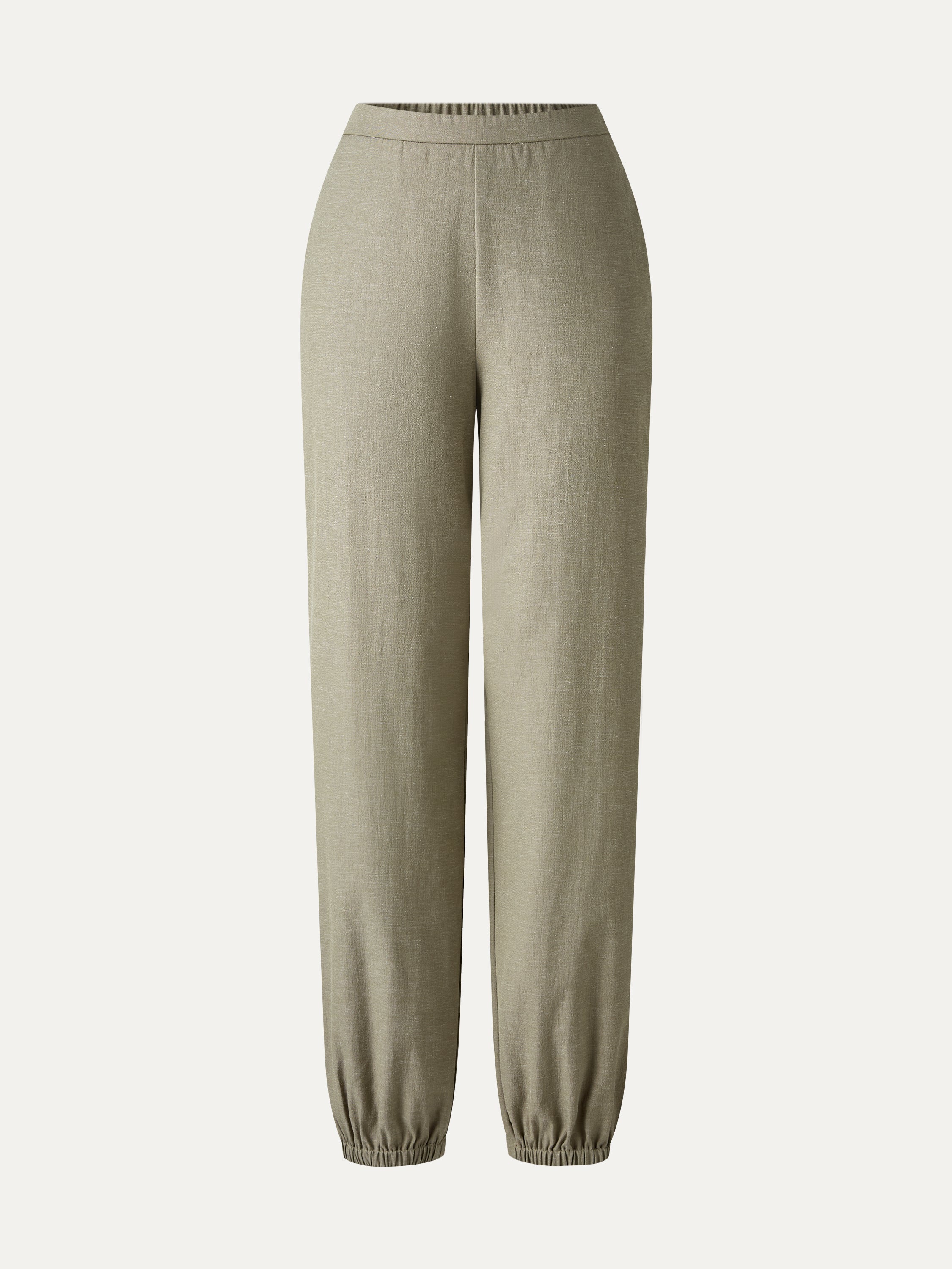 OGLmove Linen-Like High-Rise Balloon Jogger Pants with Pockets