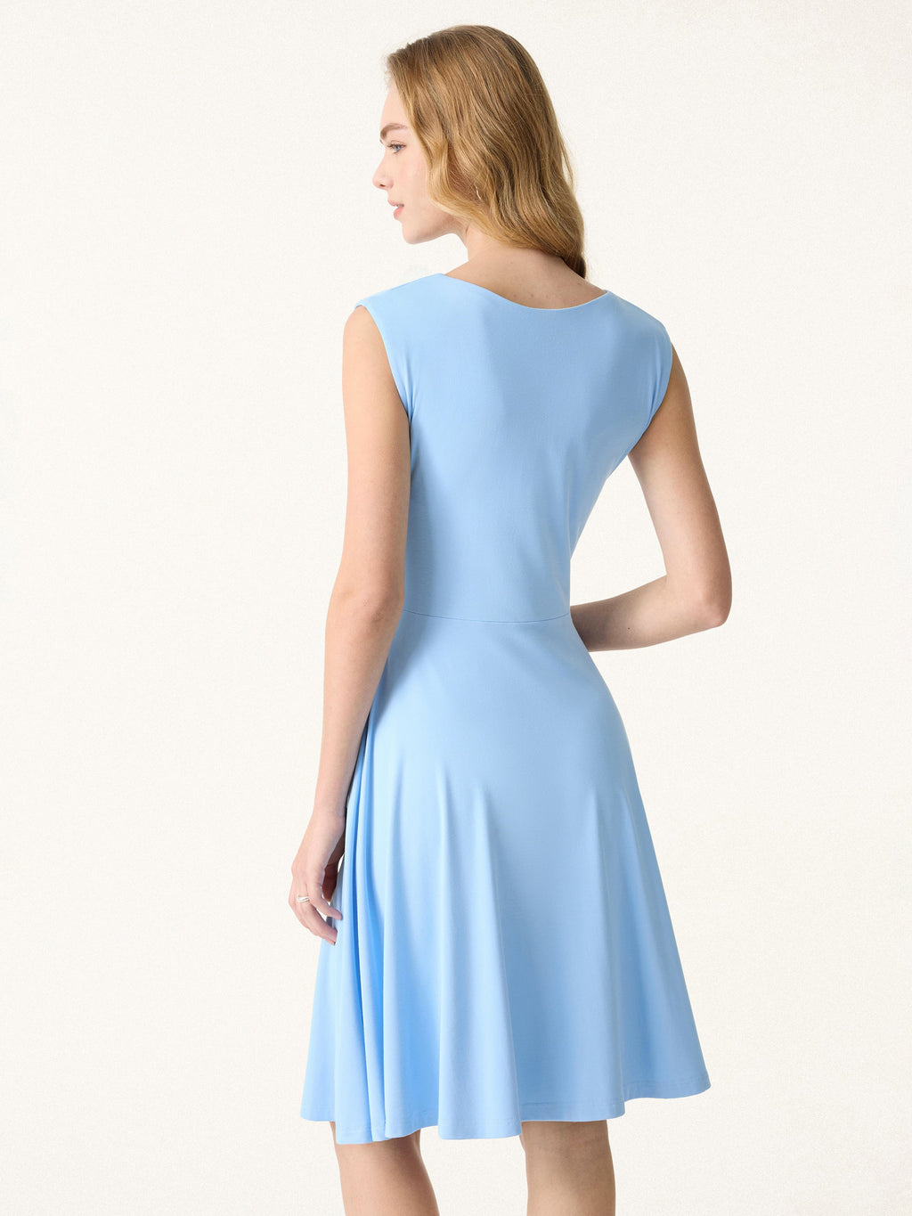 OGLmove Women's Boatneck Wide Shoulder Bra Dress with Pockets