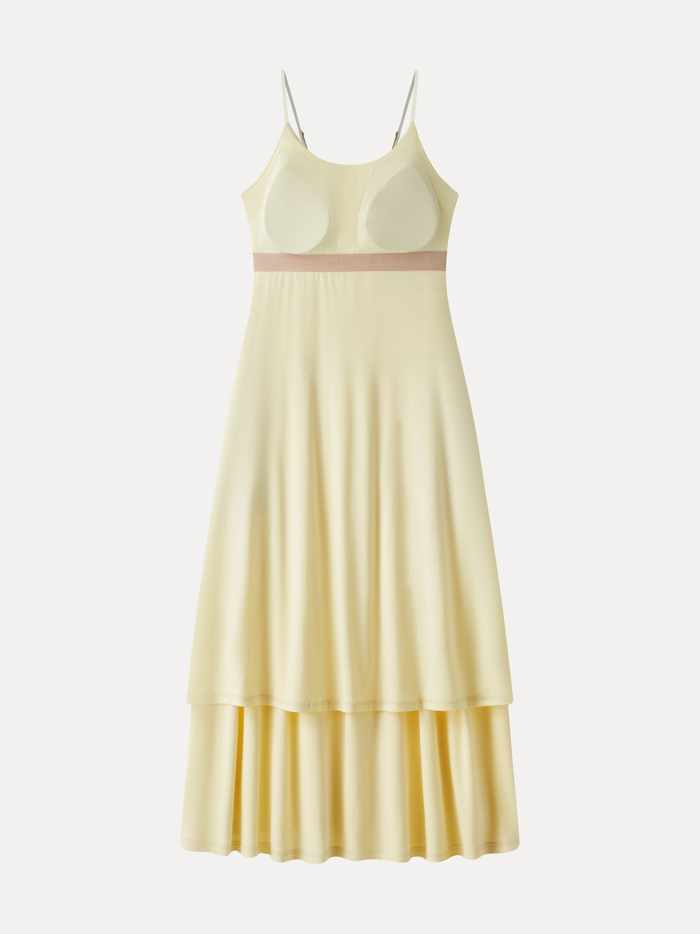 OGLmove Vacay Gathered U-Neck Spaghetti Midi Bra Dress with Pockets