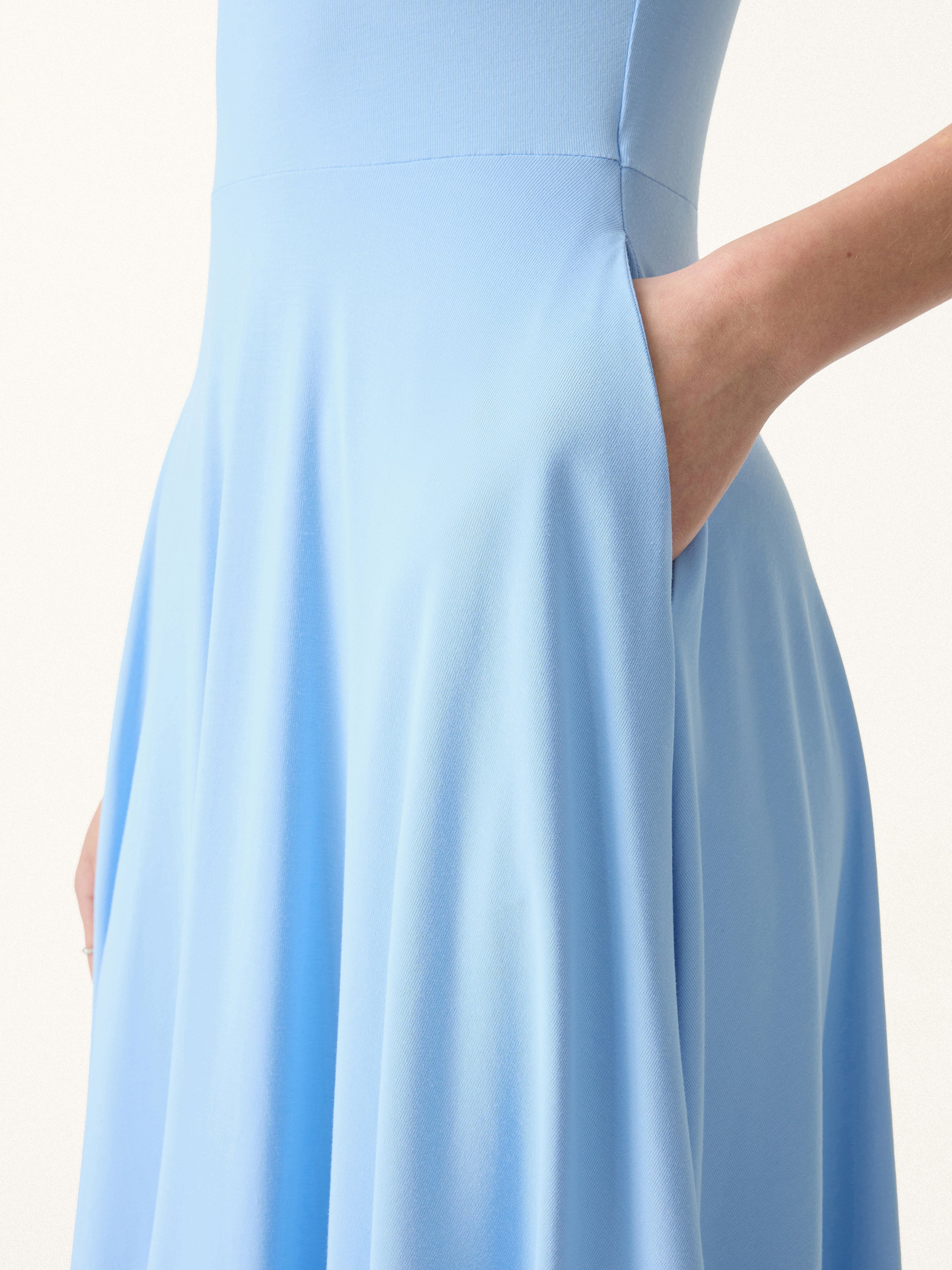 OGLmove Women's Boatneck Wide Shoulder Bra Dress with Pockets