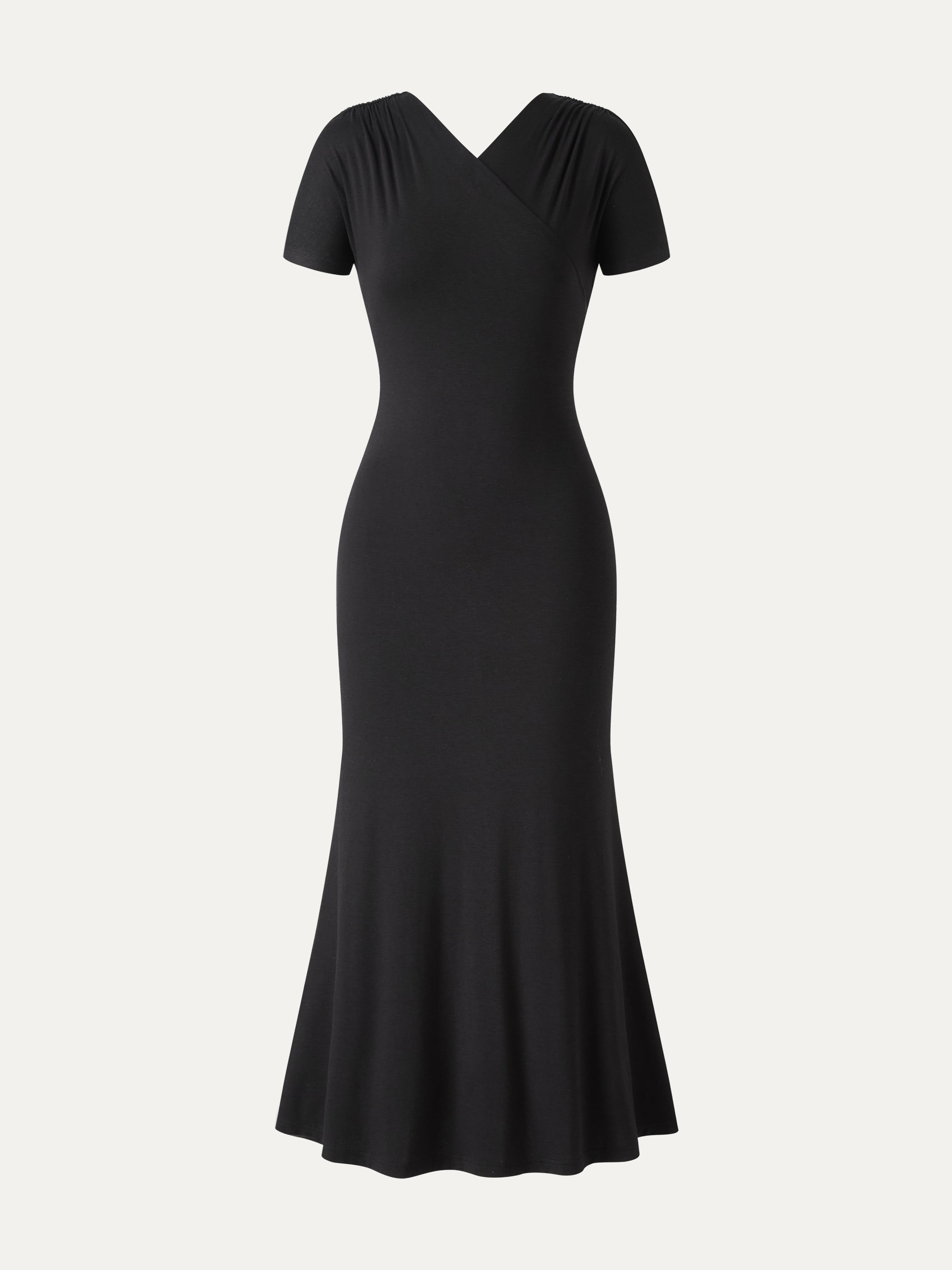 OGLmove Surplice Short Sleeve Midi Dress