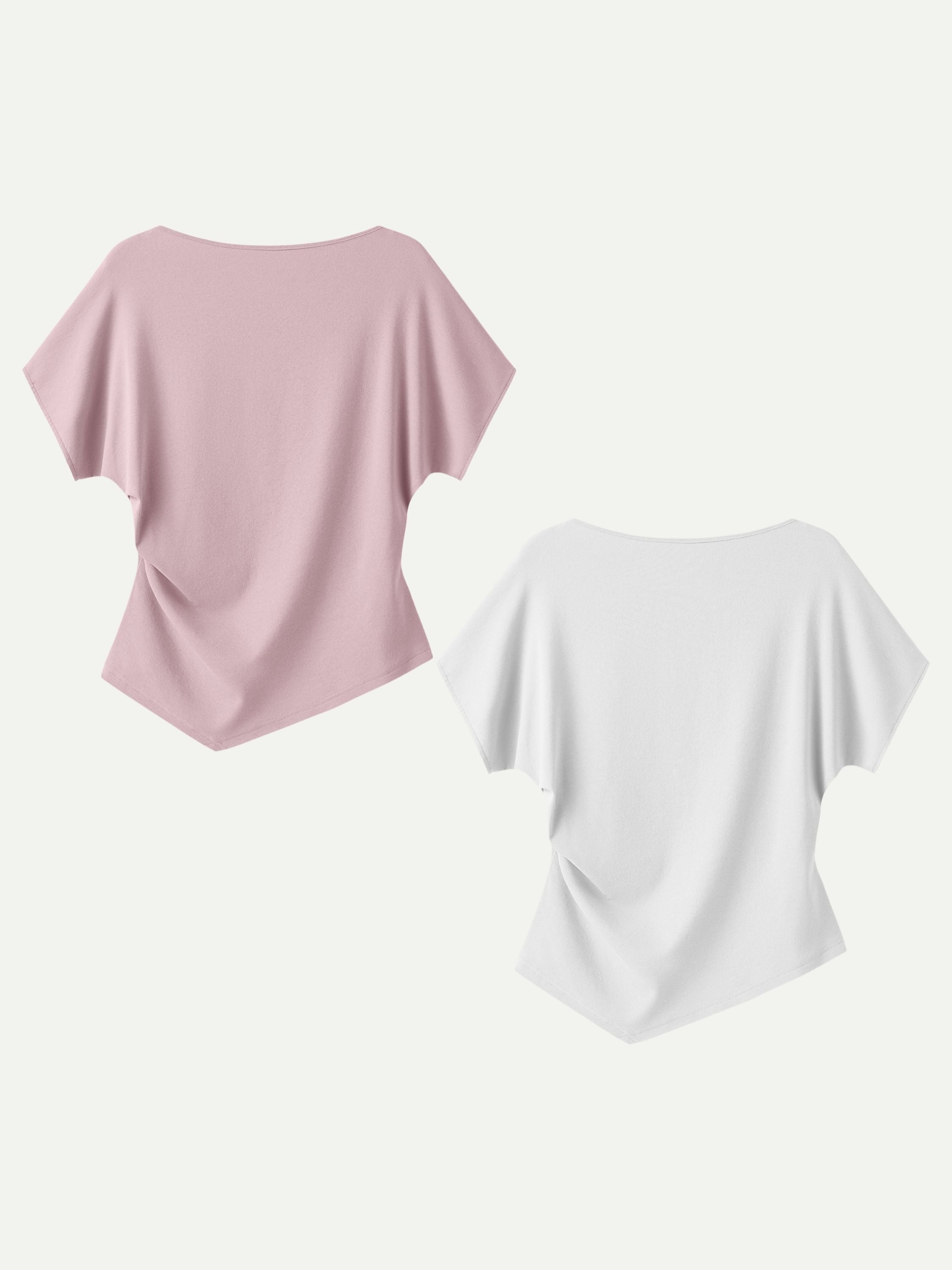 OGLmove Cotton Lyocell Boatneck Angled Summer Tee