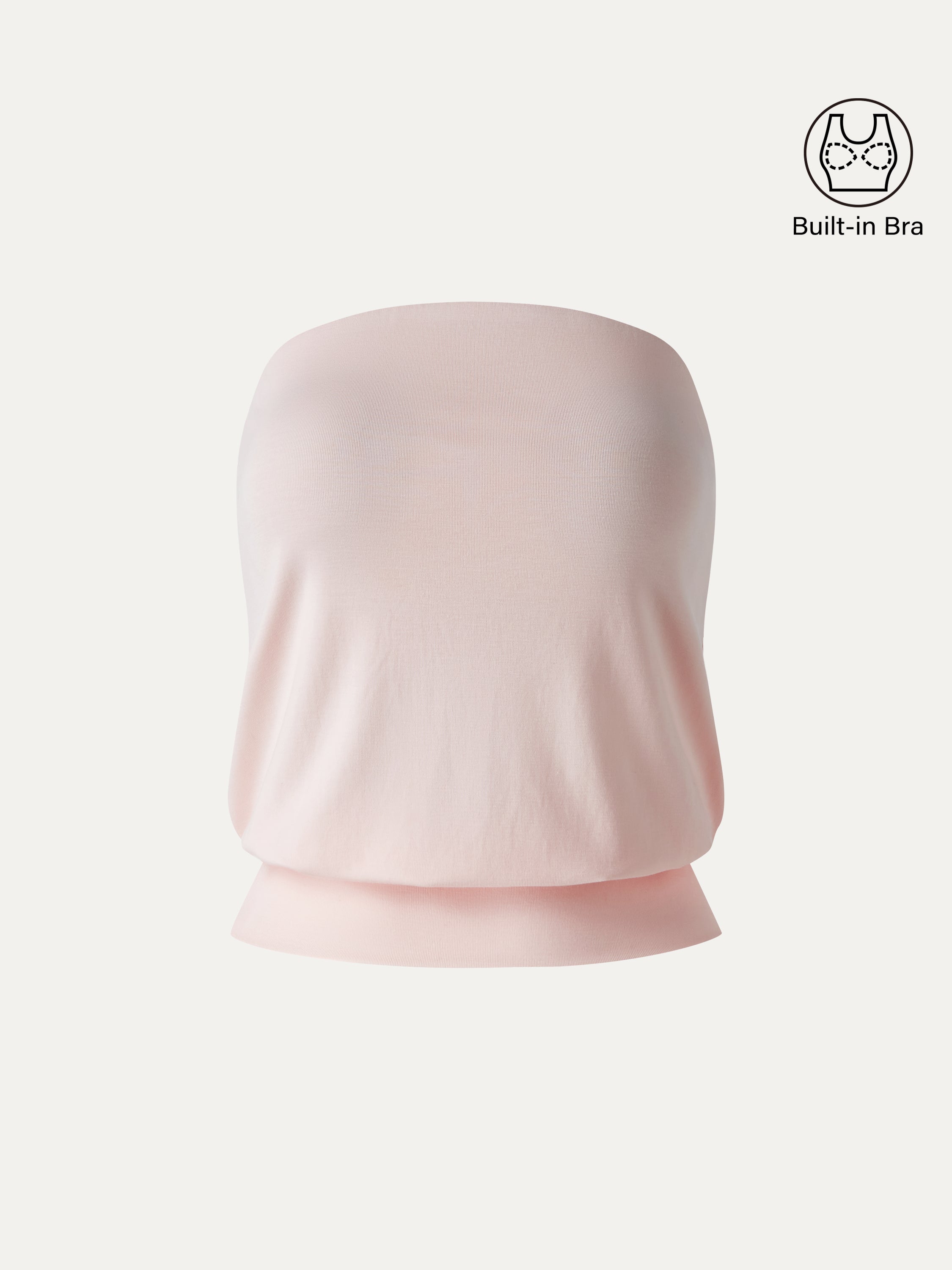 OGLmove Lyocell Bandeau Banded Hem Bra Top