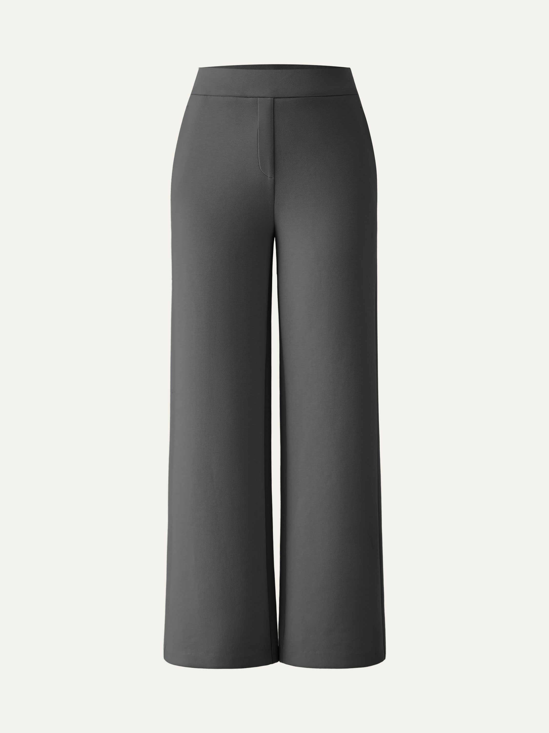 OGLmove Textured Mid Rise Pull-on Straight Pant with Pockets
