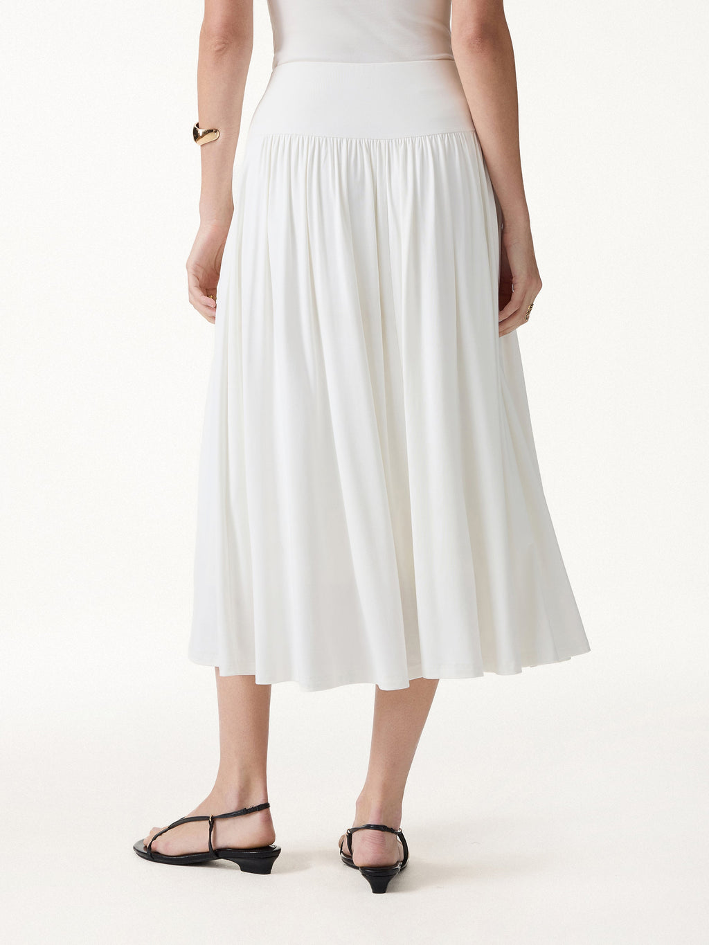 OGLmove SkinKiss Mid Rise Gathered Midi Skirt with Pockets