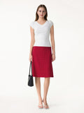 OGLmove Stretch Cotton Polka Dot A-Line Flare Skirt