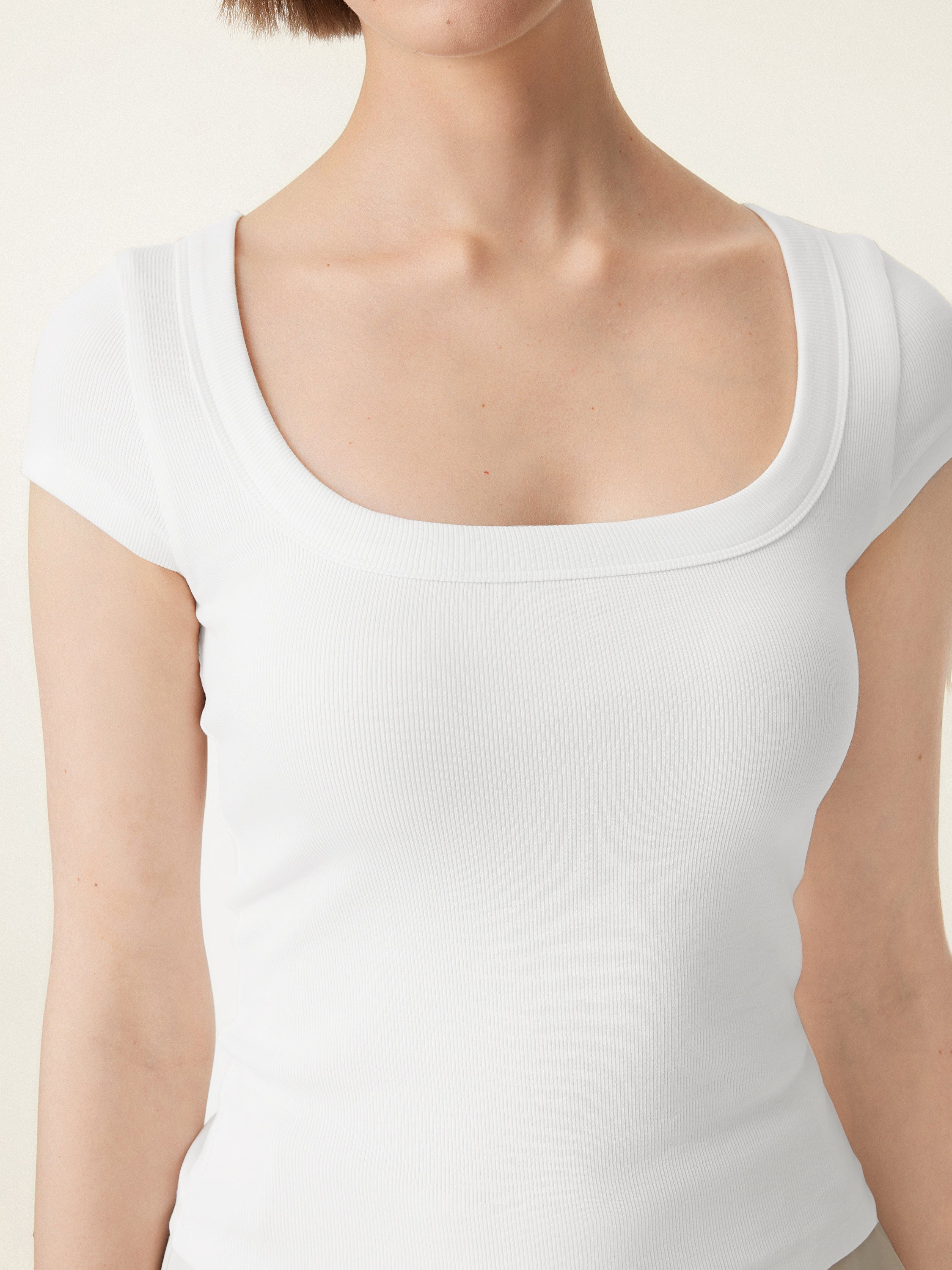 OGLmove Women's Square Neck Cap Sleeve Bra Top
