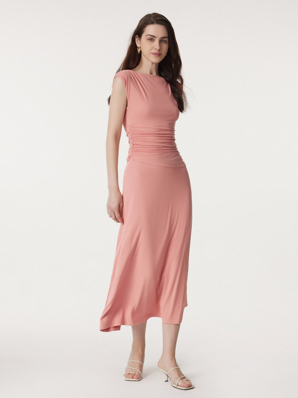 OGLmove Breezy Side Ruched Maxi Dress