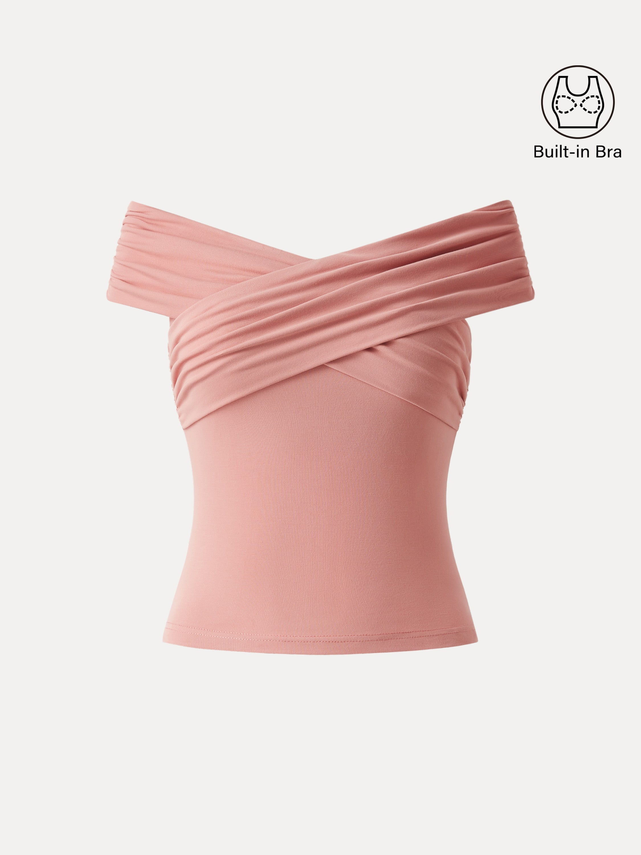 OGLmove Criss Cross Off Shoulder Airy Bra Top