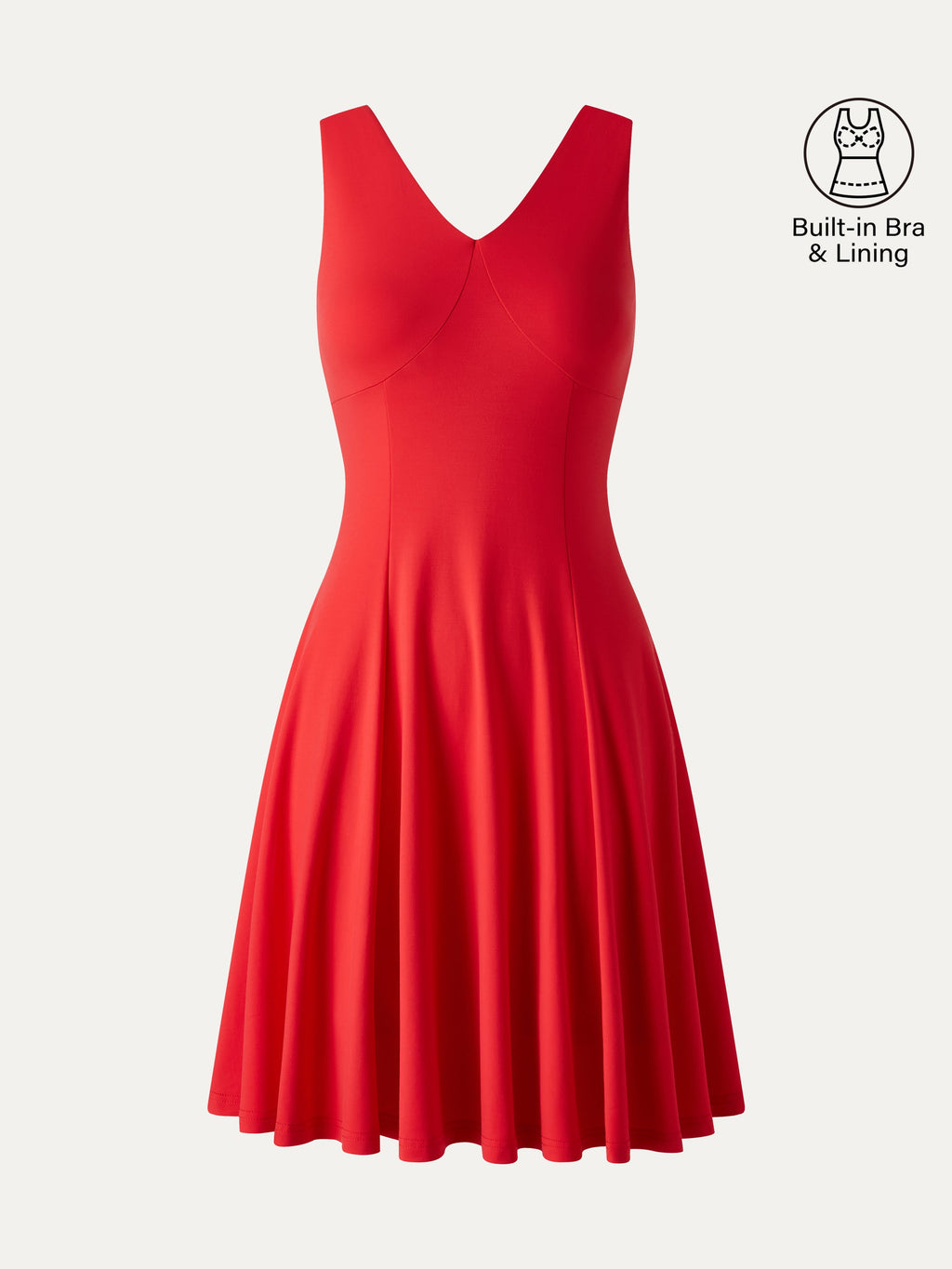 OGLmove CoolTouch V-Neck Travel Mini Dress with Pockets