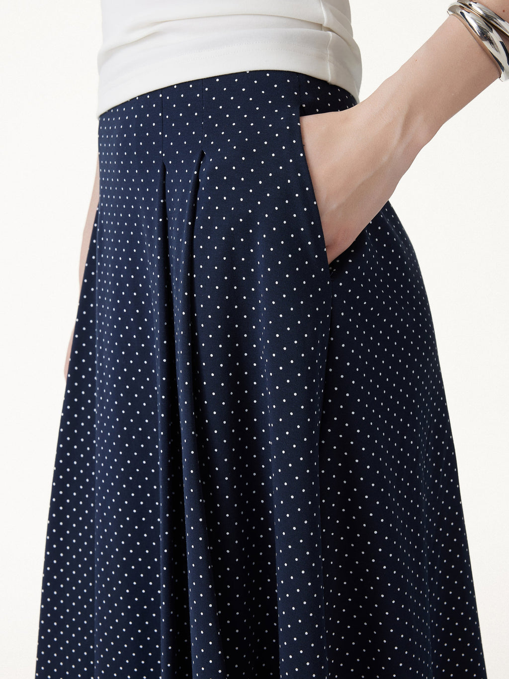 OGLmove Square Neck Bra Top and Midi Skirt Set with Pockets