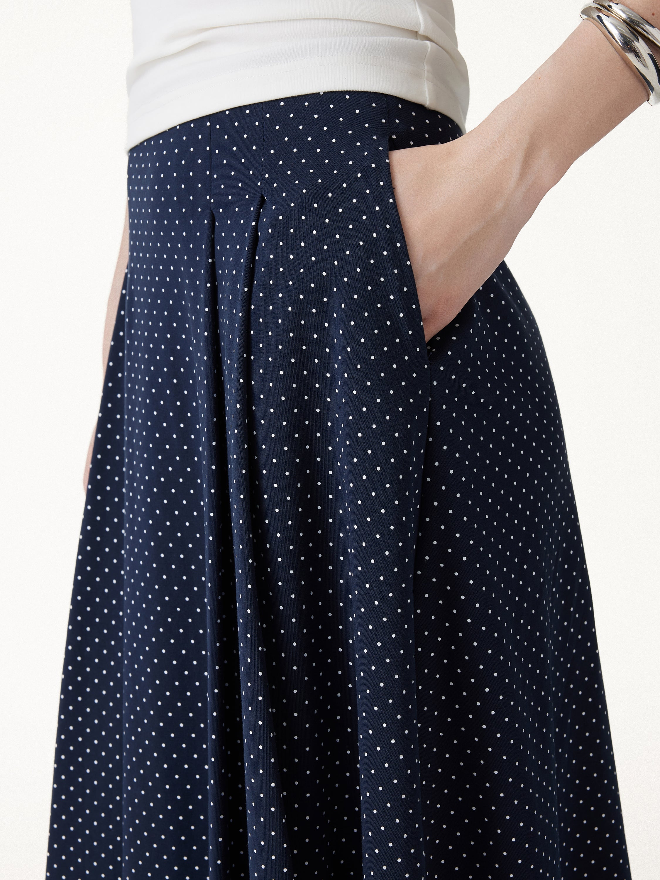 OGLmove Square Neck Bra Top and Midi Skirt Set with Pockets