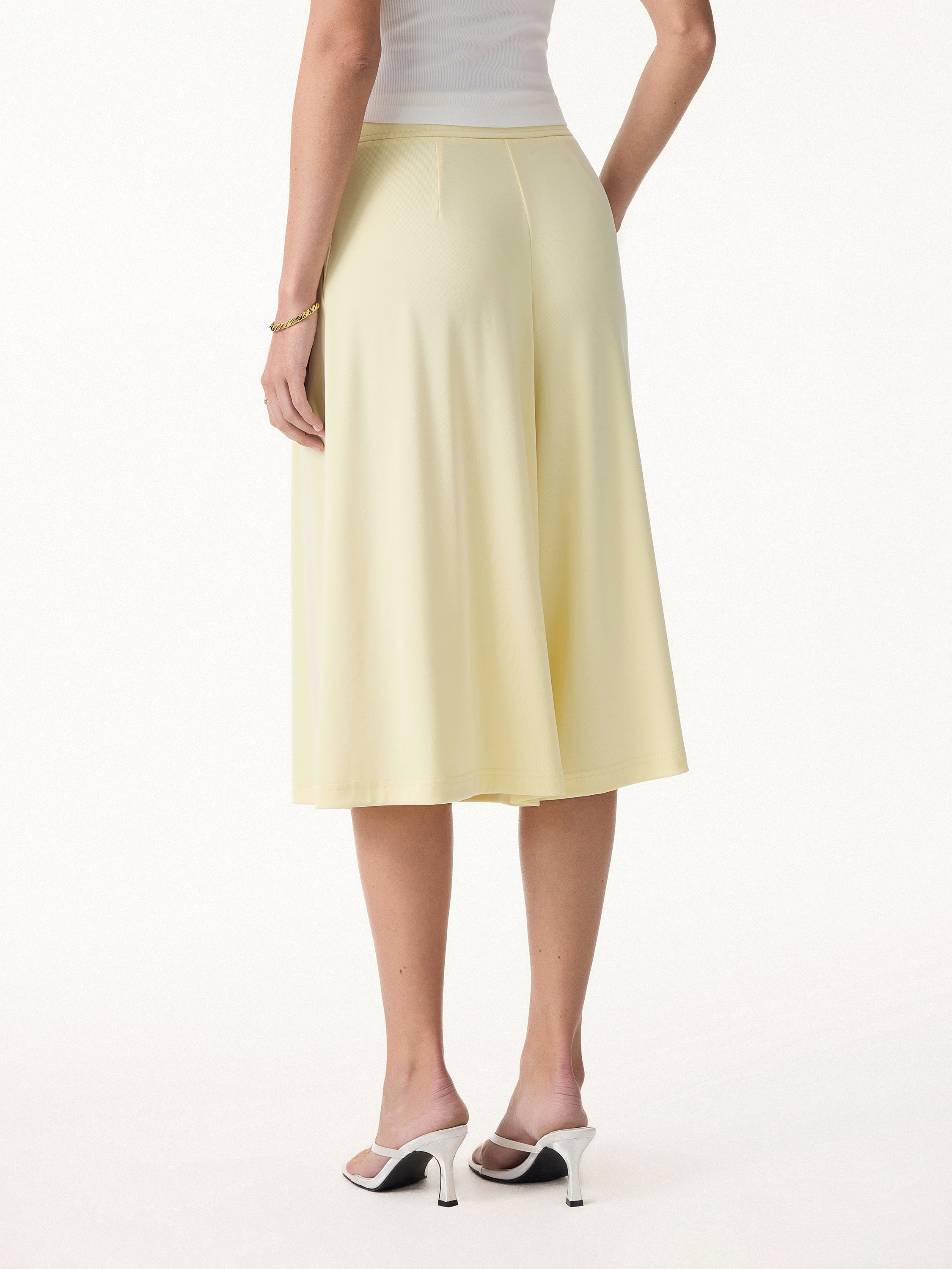 OGLmove Sandwashed Super Flowy Cropped Palazzo Leg Pant with Pockets