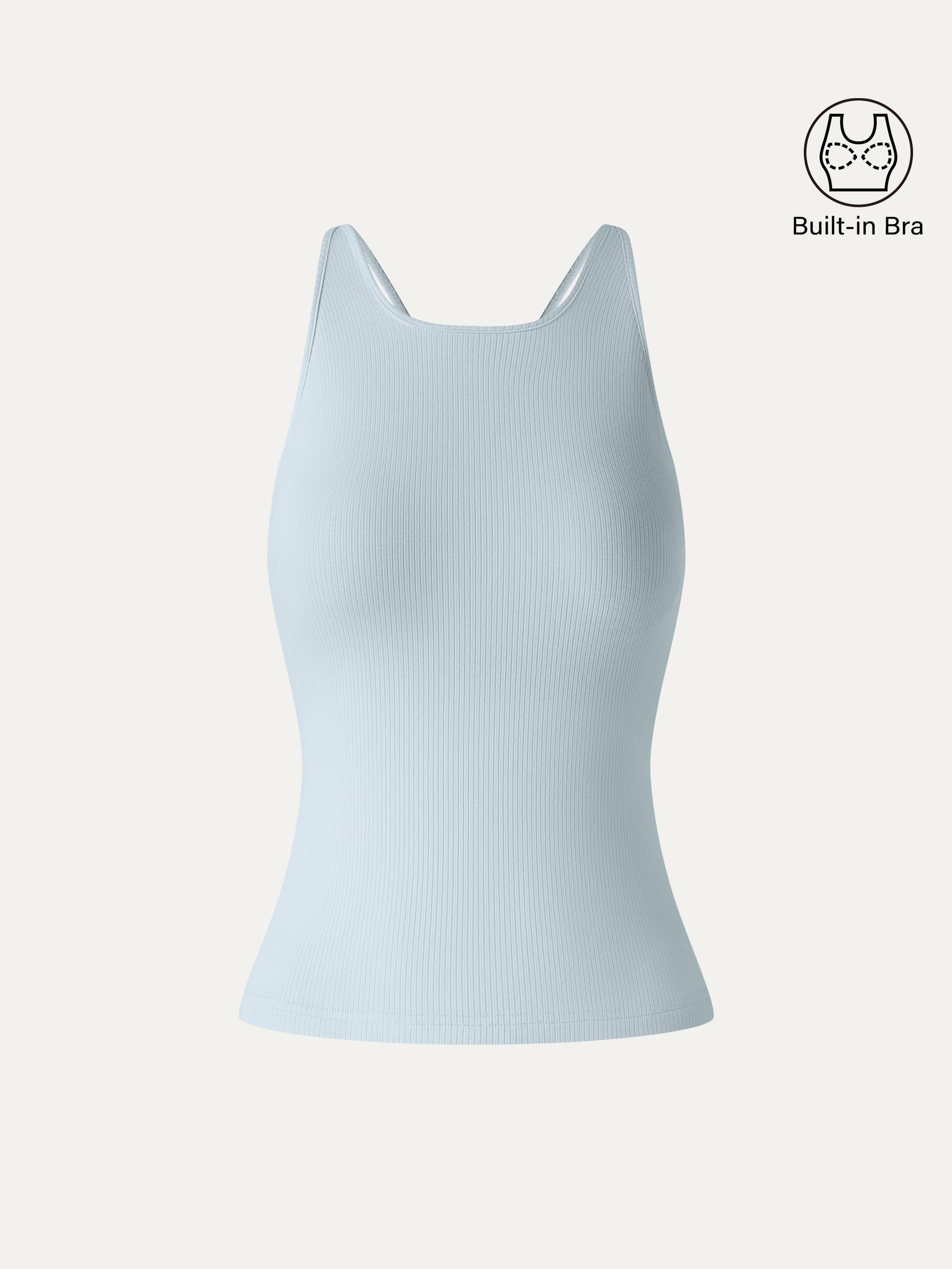 OGLmove Women's CoolTouch Ribbed Racer Back Bra Tank