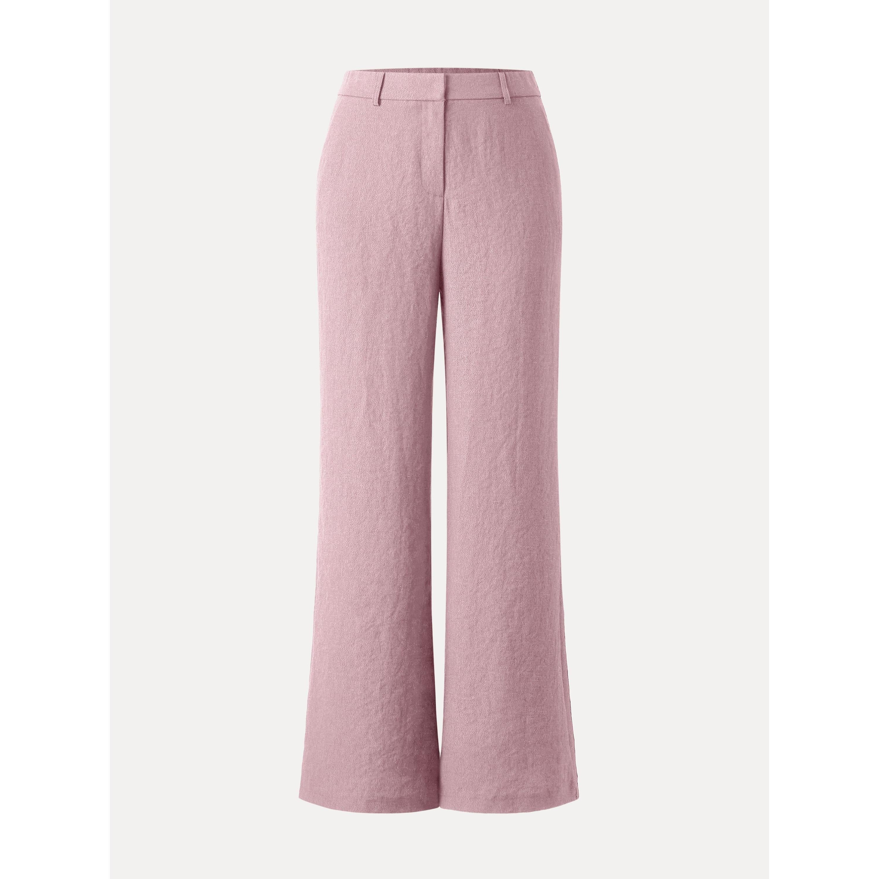 OGLmove European Linen Mid Rise Flared Pant with Pockets