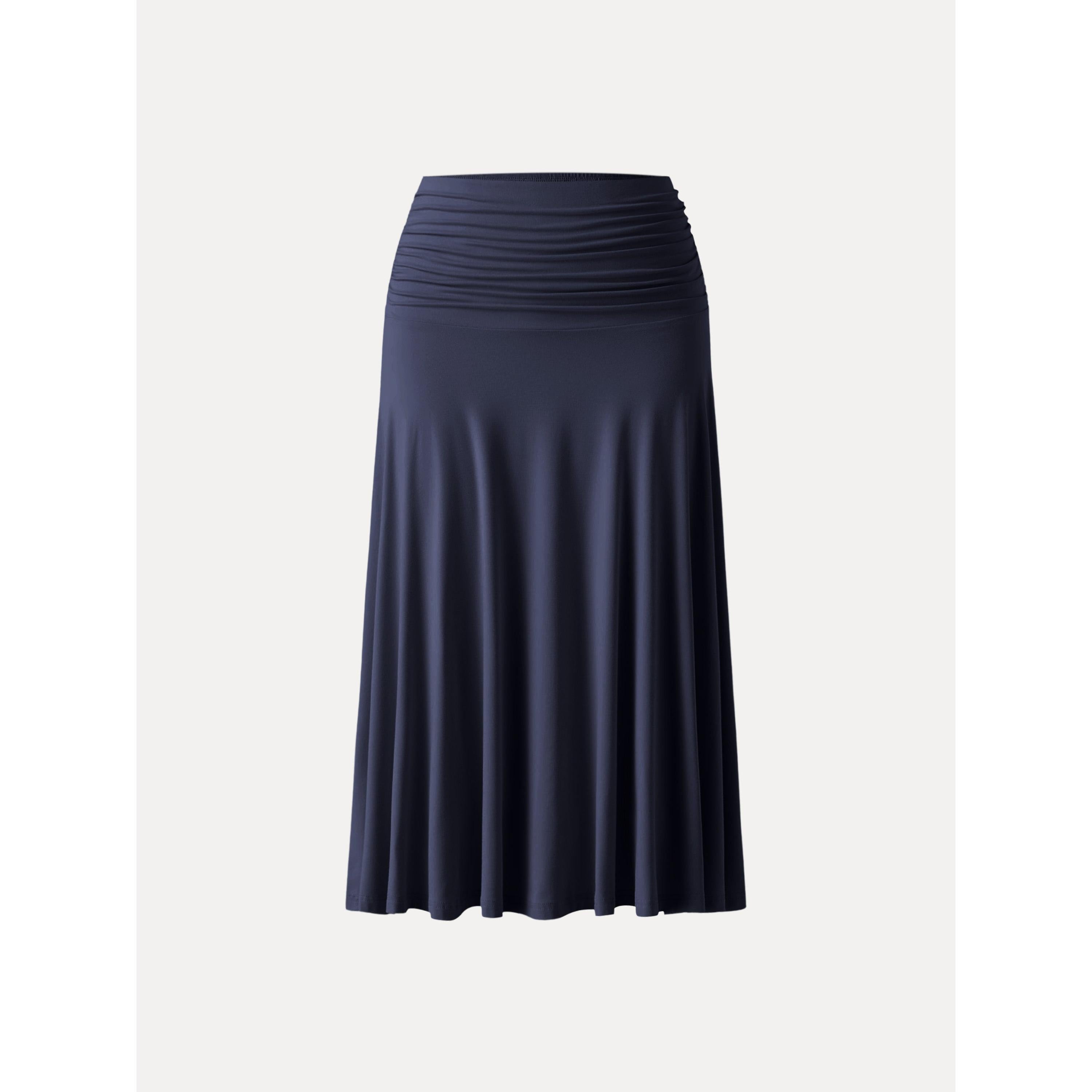 OGLmove Flowy Side Ruched A-Line Midi Skirt