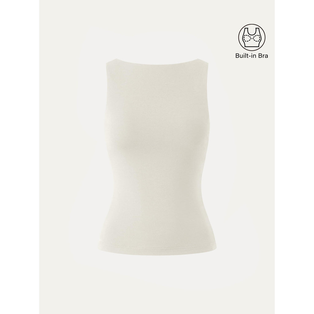 OGLmove Stretch Cotton Boatneck Bra Tank