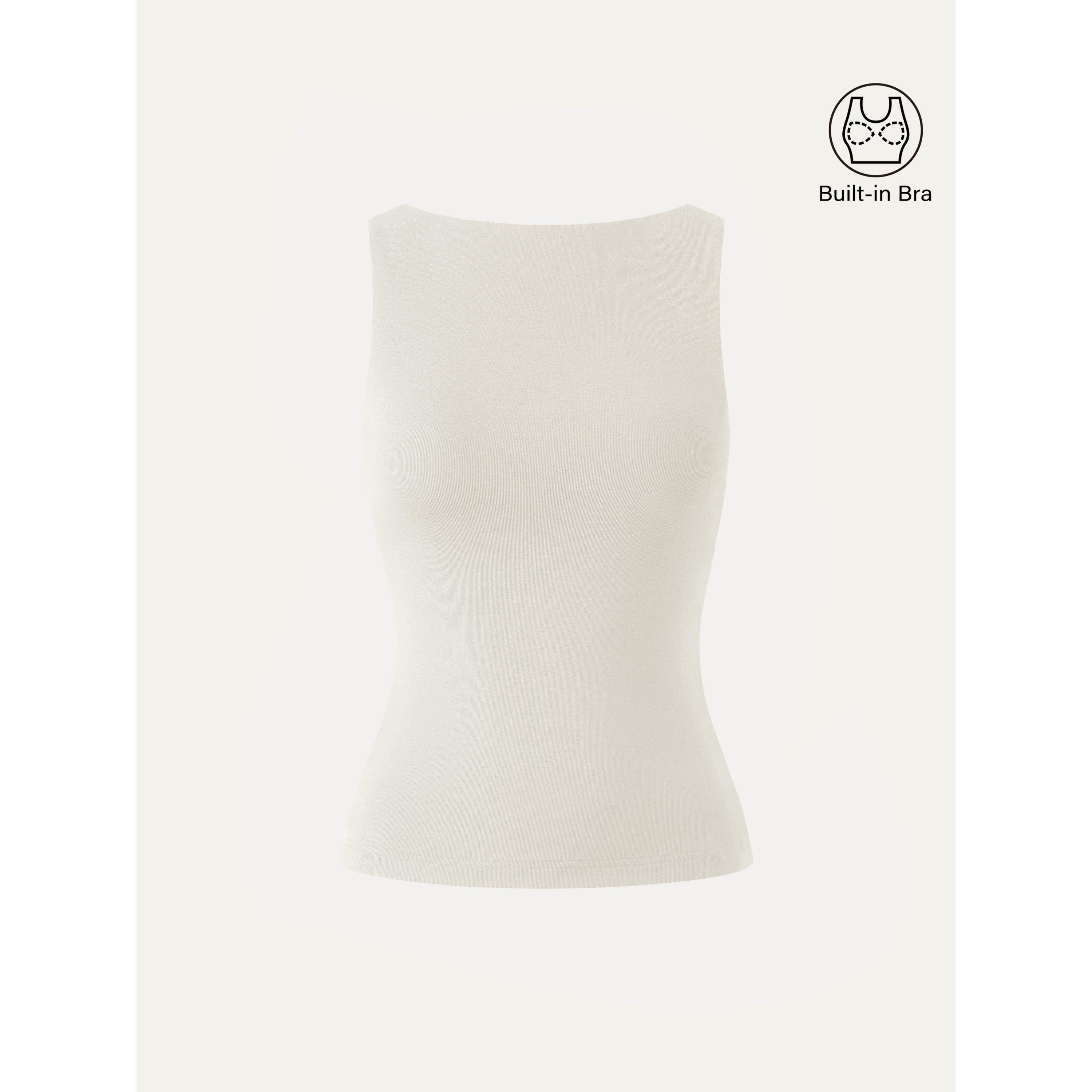 OGLmove Stretch Cotton Boatneck Bra Tank