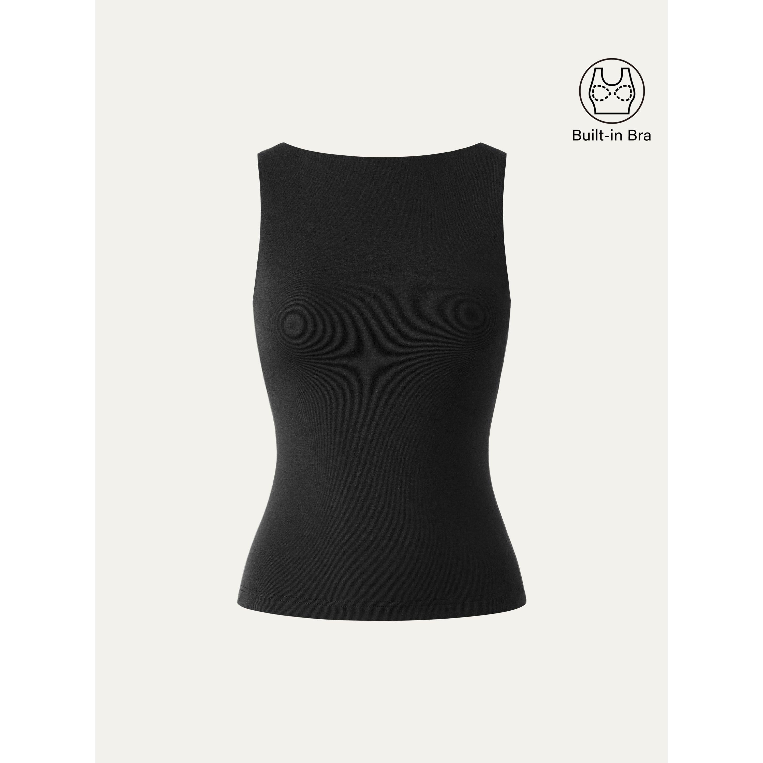 OGLmove Stretch Cotton Boatneck Bra Tank