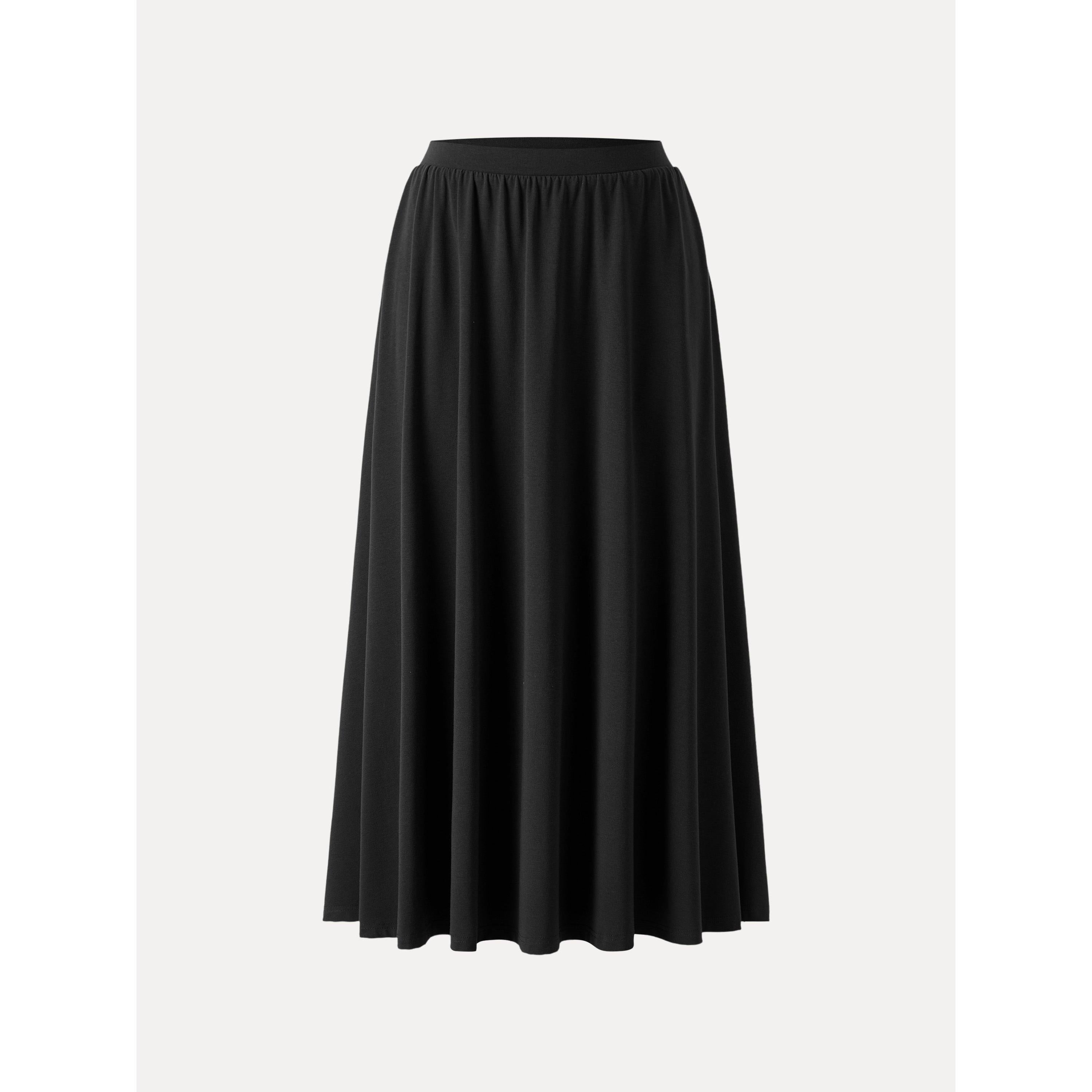 OGLmove Stretch Cotton Maxi Umbrella Skirt with Pockets