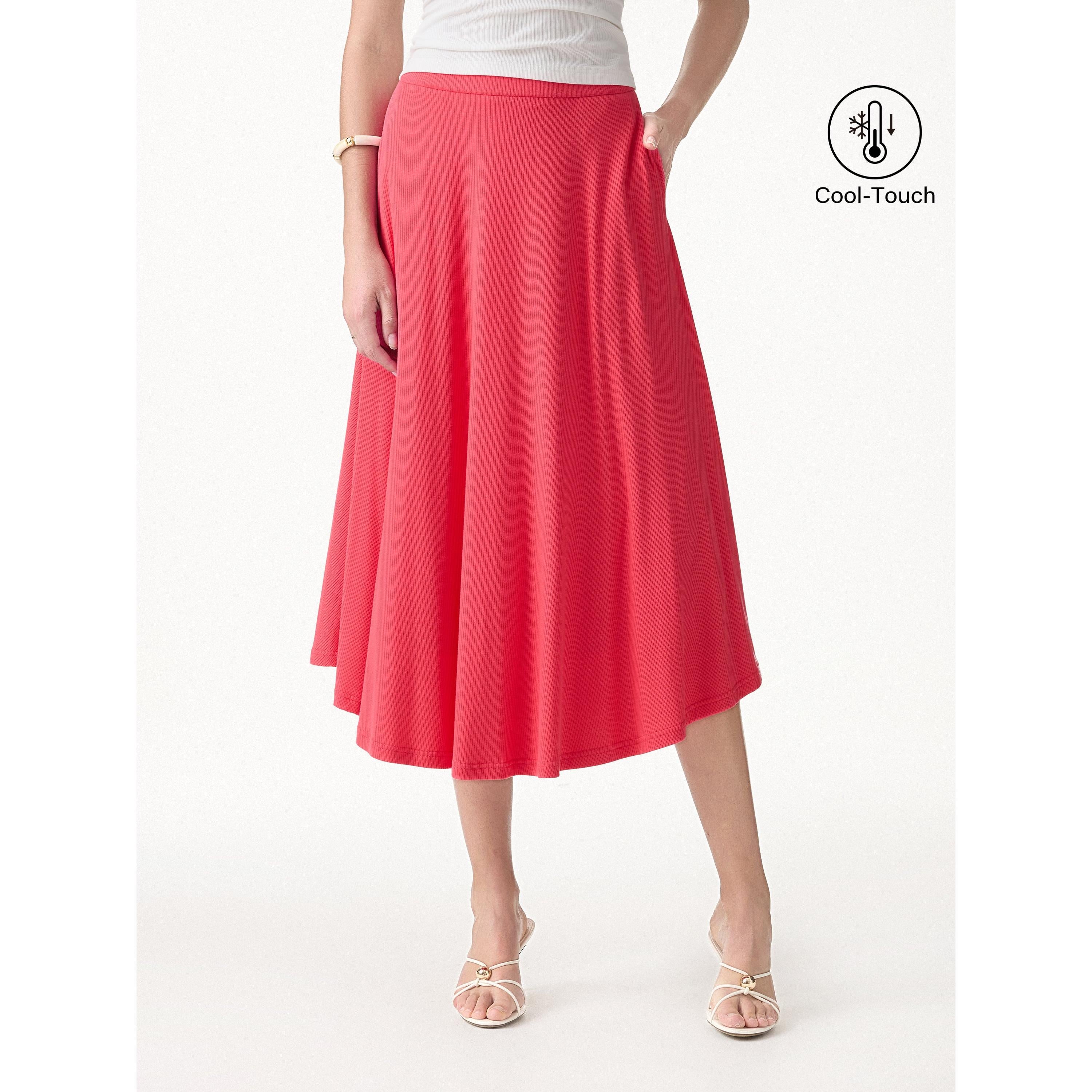 OGLmove CoolTouch Midi Circle Flare Skirt with Pockets