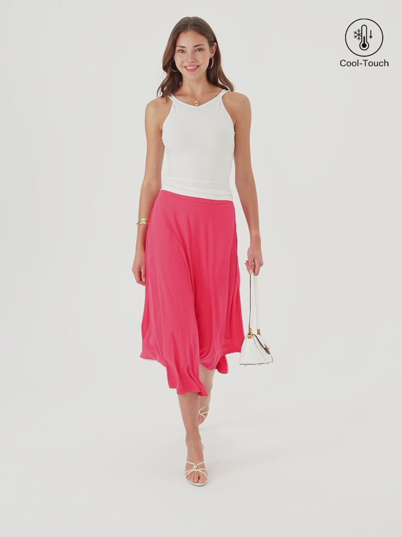 OGLmove CoolTouch Midi Circle Flare Skirt with Pockets