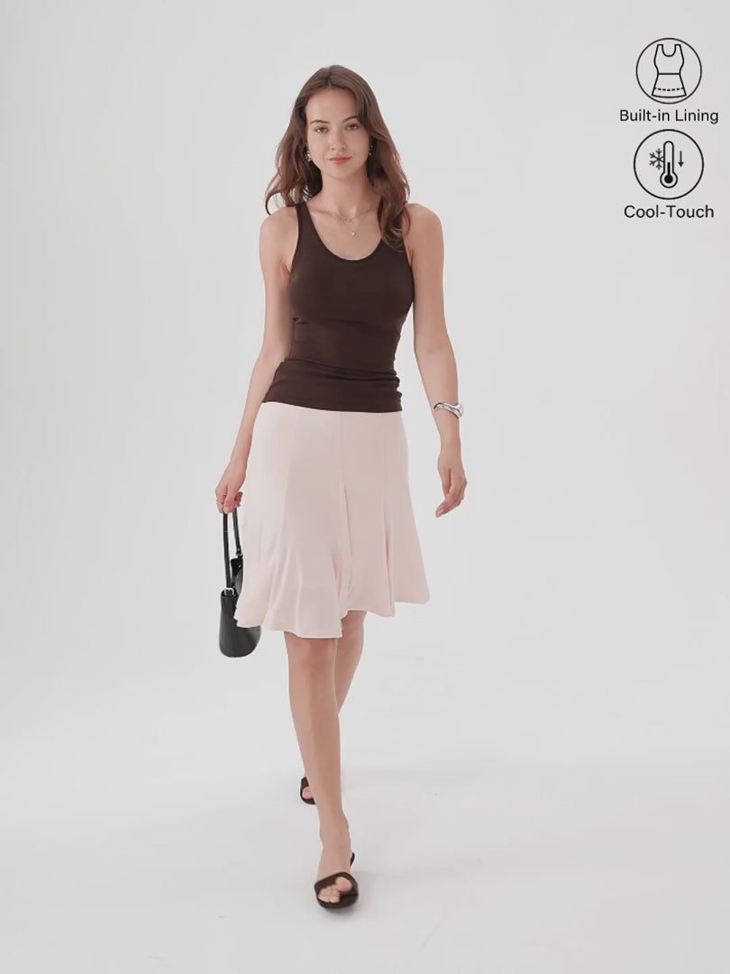 OGLmove Women's Lyocell Mermaid Hem Knee-Length Skirt