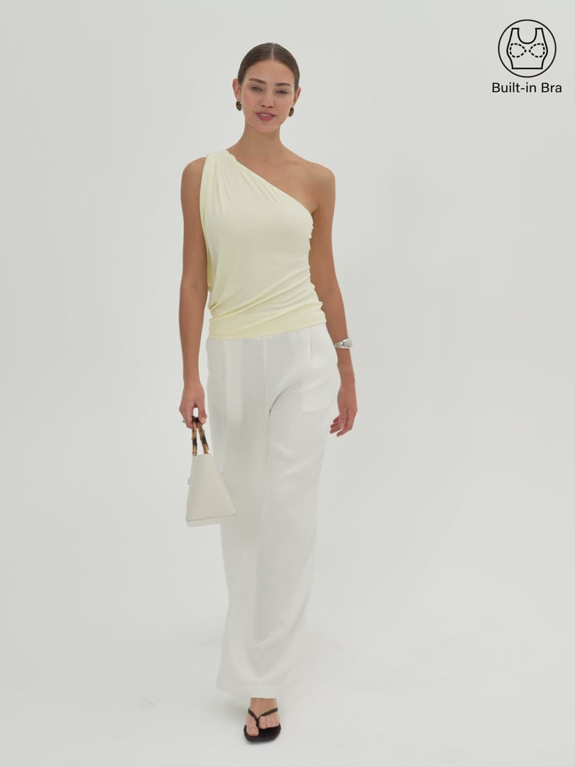 OGLmove One Shoulder Cropped Bra Top