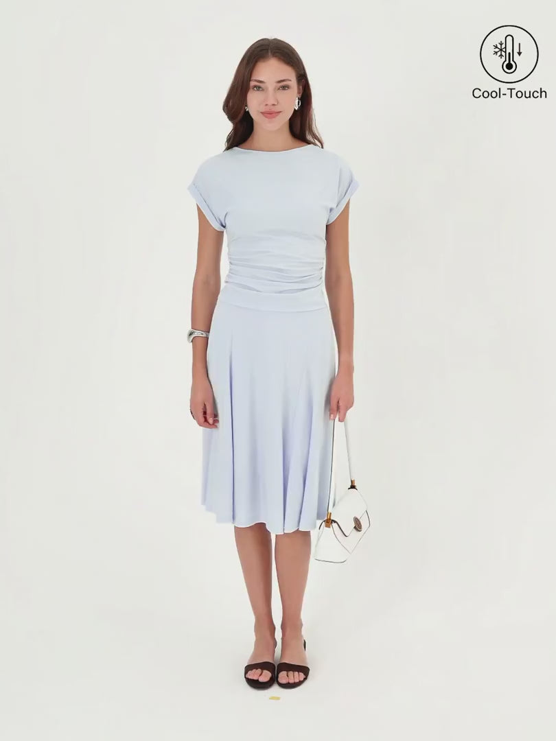 OGLmove CoolTouch Round Neck Ruched Tee