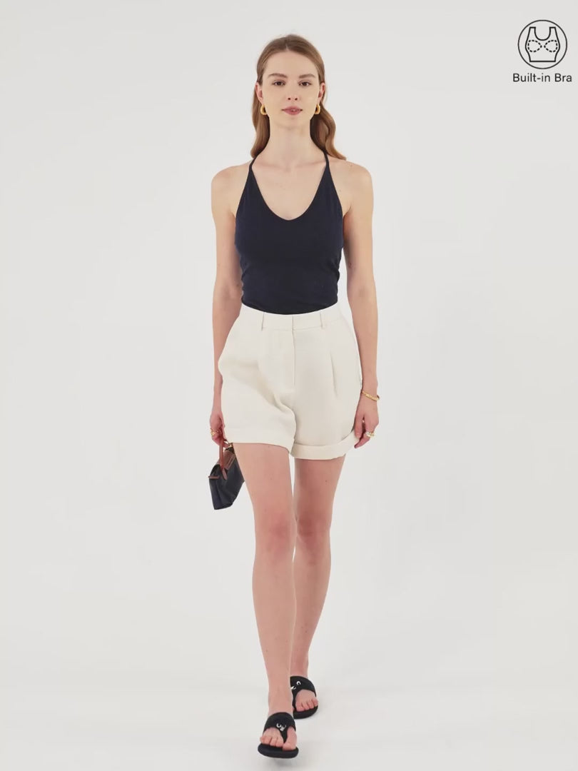 OGLmove Soft Linen Luxe V-Neck T-Back Airy Bra Tank