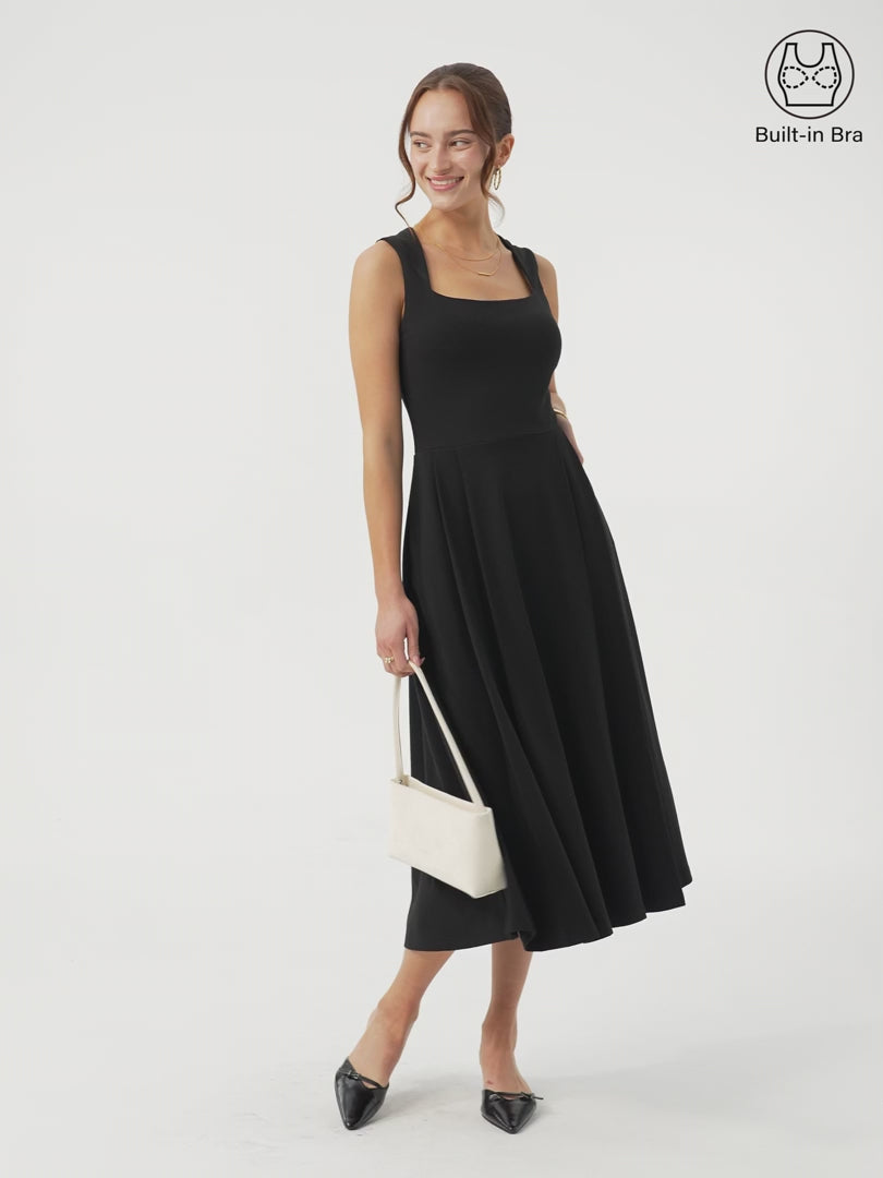 OGLmove The Anytime Little Black Bra Dress with Pockets