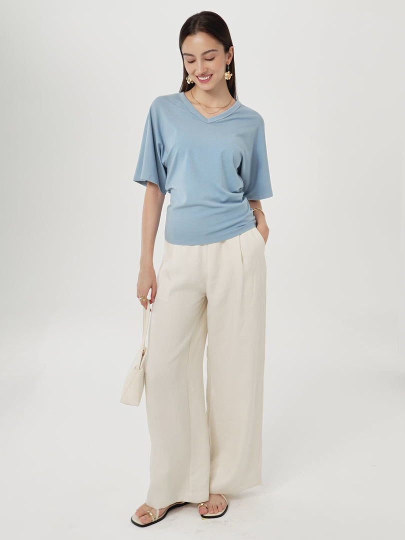 OGLmove V-Neck Waist-Defining Summer Tee