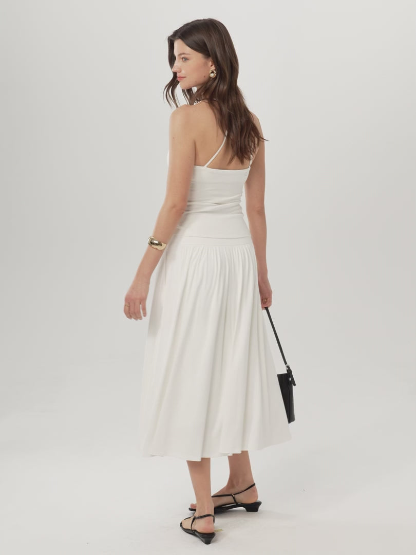 OGLmove SkinKiss Mid Rise Gathered Midi Skirt with Pockets