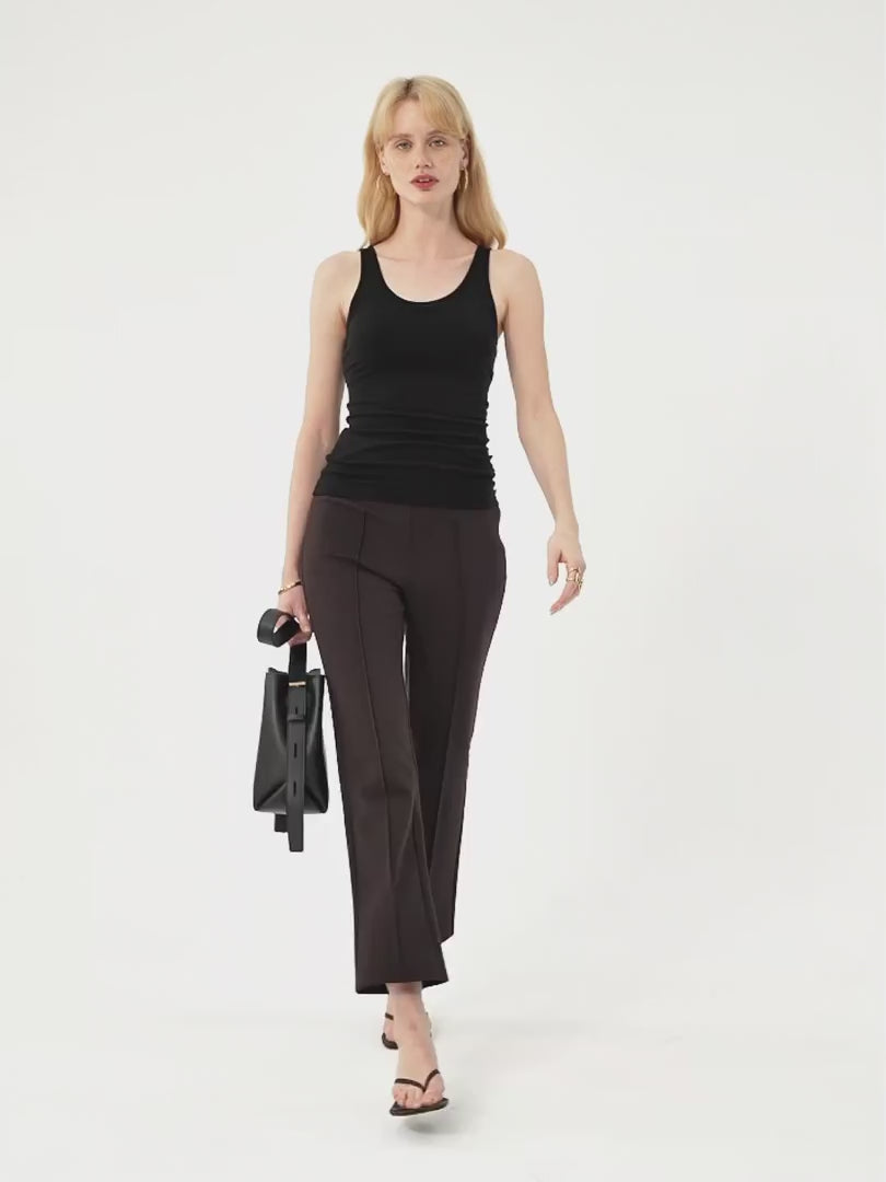 OGLmove Wrinkle-Resistant High Rise Cropped Flare Leg Travel Pant