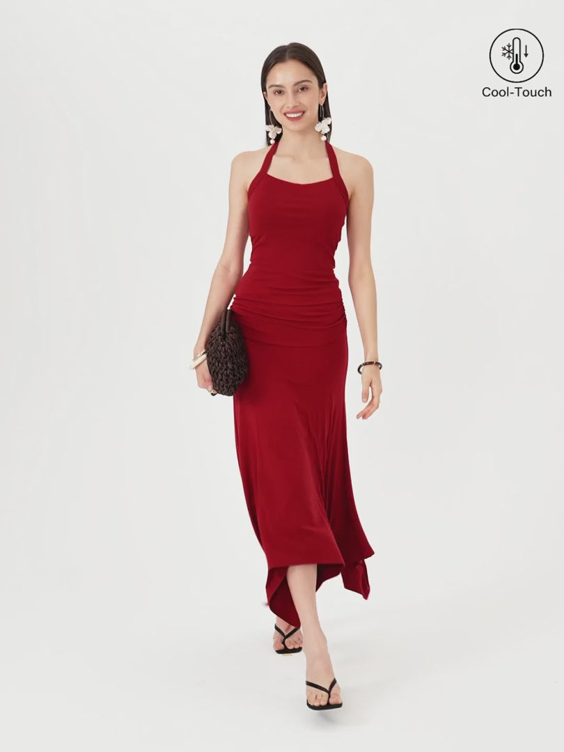OGLmove CoolTouch Handkerchief Hem Ankle Skirt