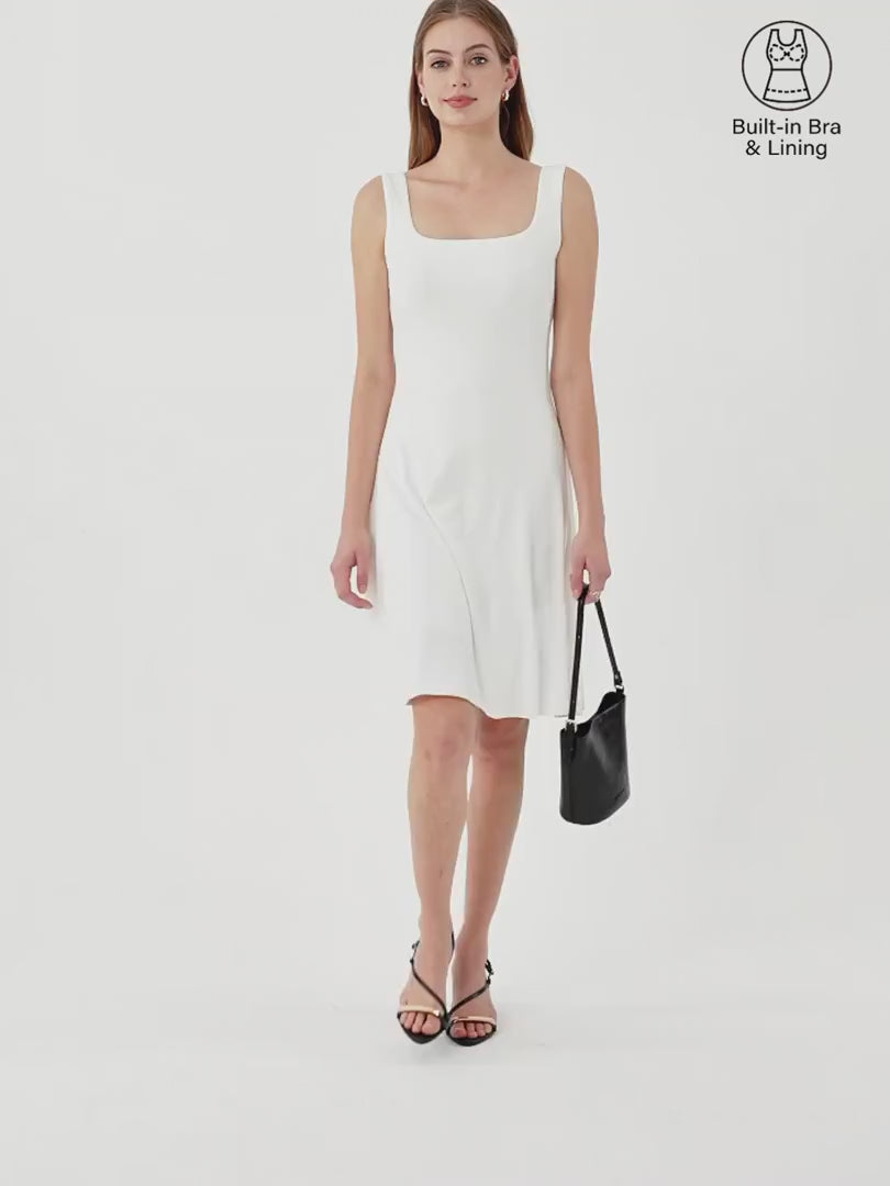 OGLmove Cooling Square Neck Mini Bra Dress